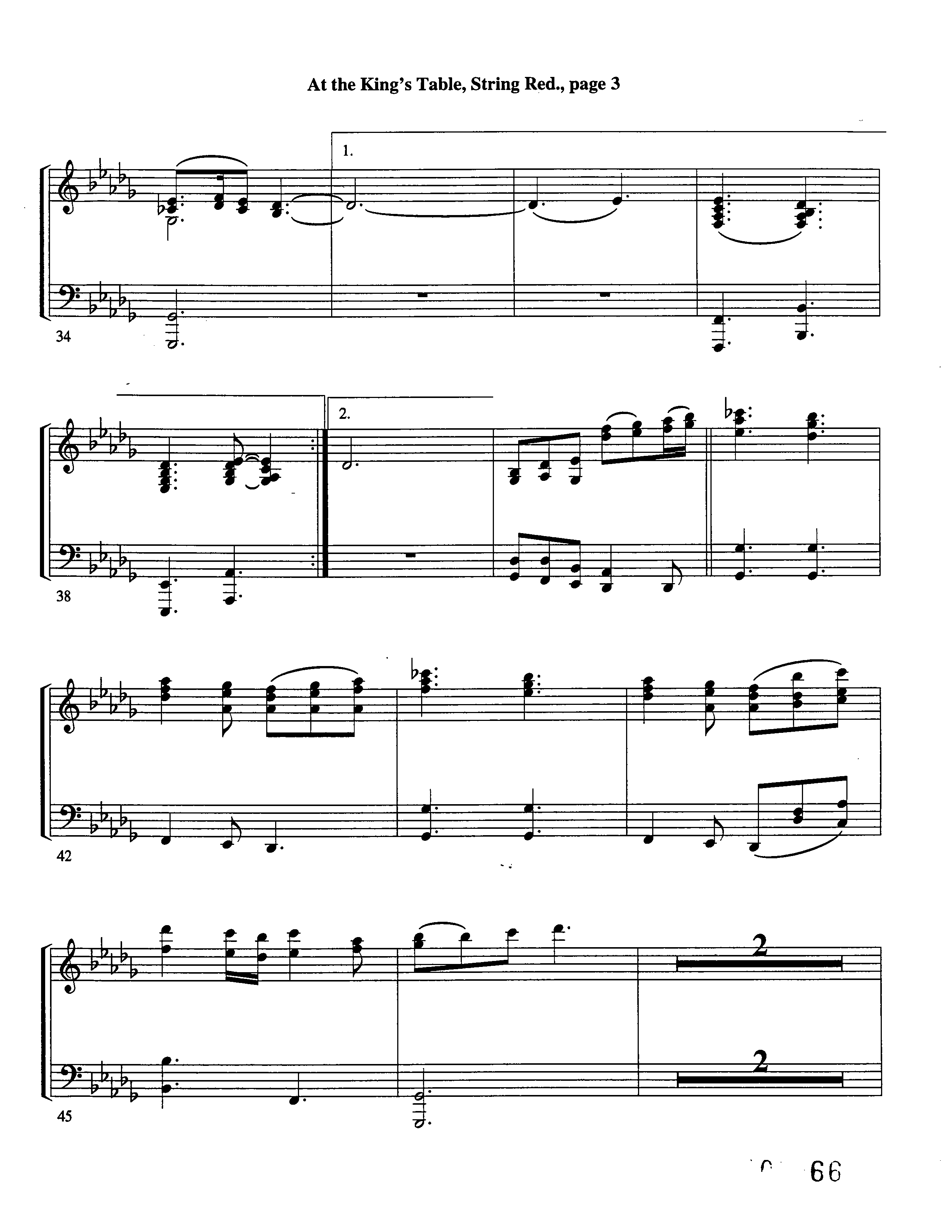 At The King's Table String Reduction (Word Music Choral / Arr. David Clydesdale)