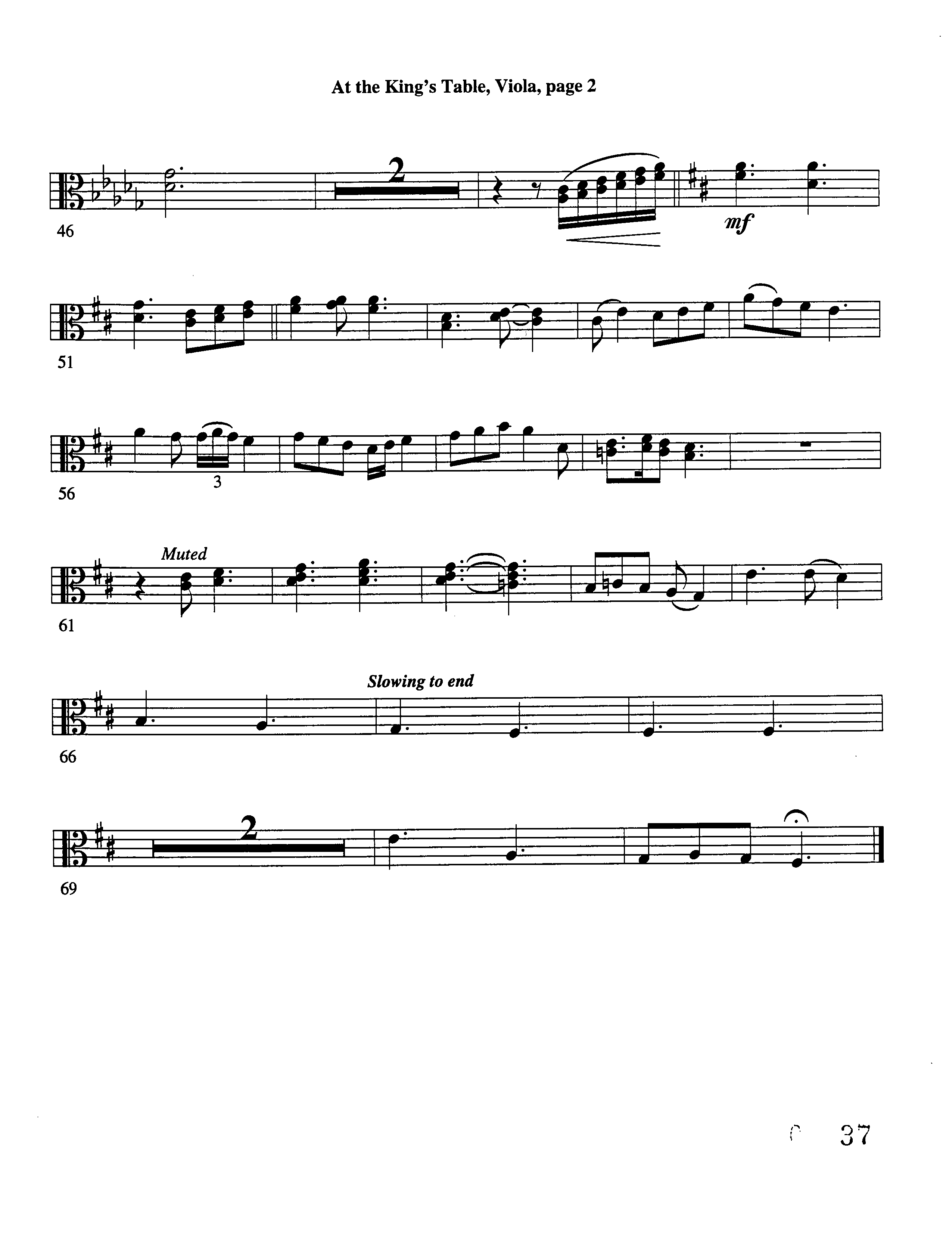 At The King's Table Viola (Word Music Choral / Arr. David Clydesdale)