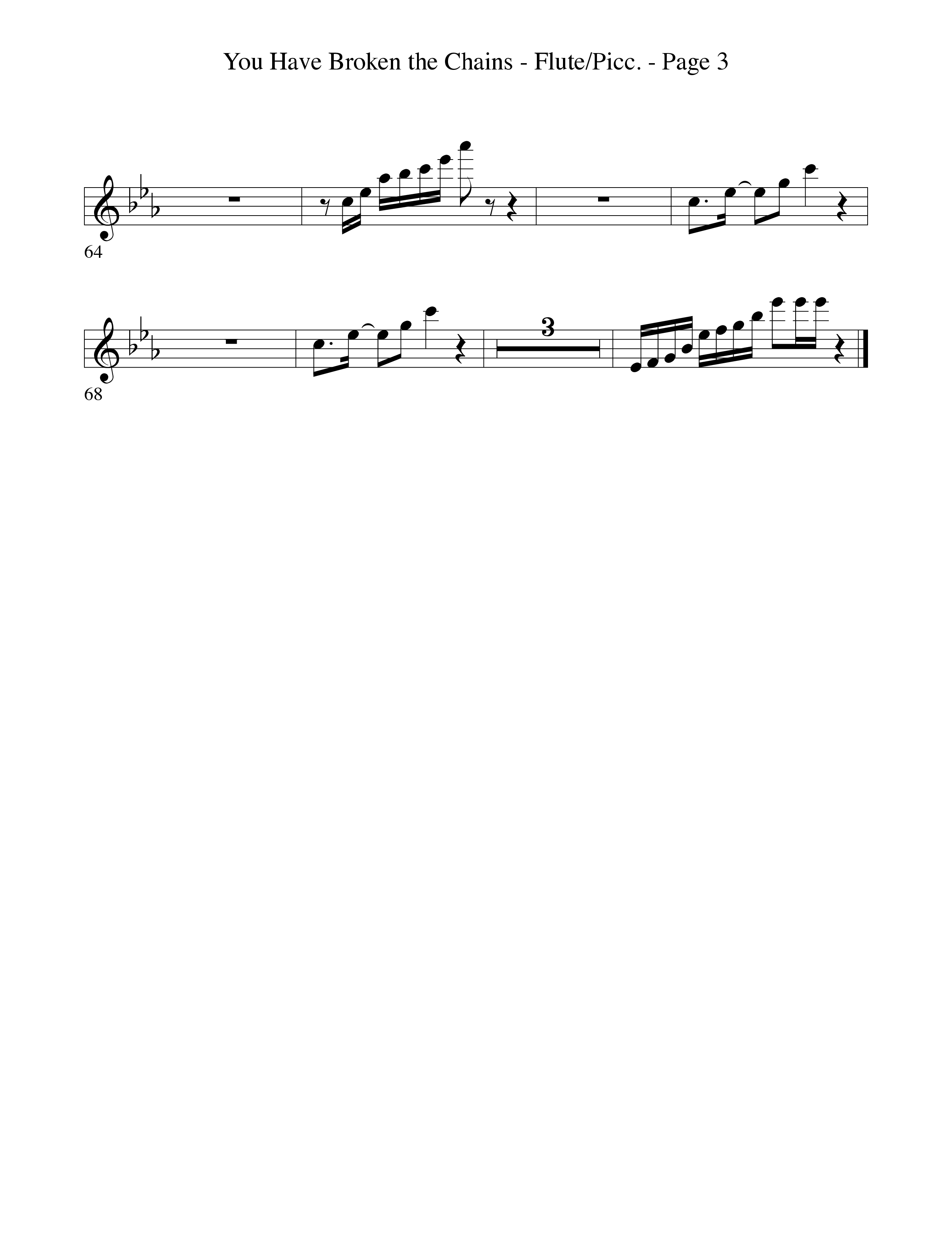 You Have Broken The Chains Flute/Piccolo (Word Music Choral / Arr. David Clydesdale)