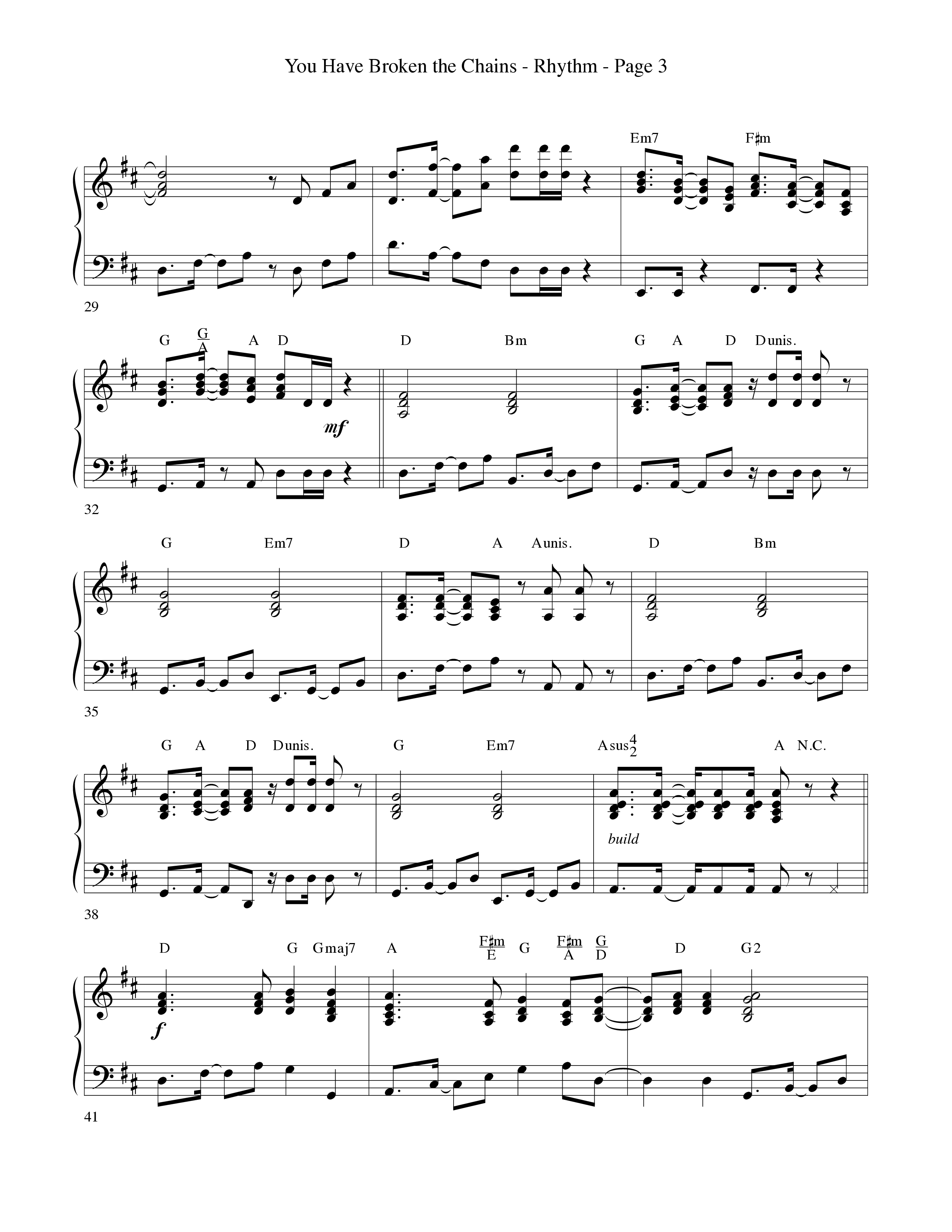 You Have Broken The Chains Rhythm Chart (Word Music Choral / Arr. David Clydesdale)