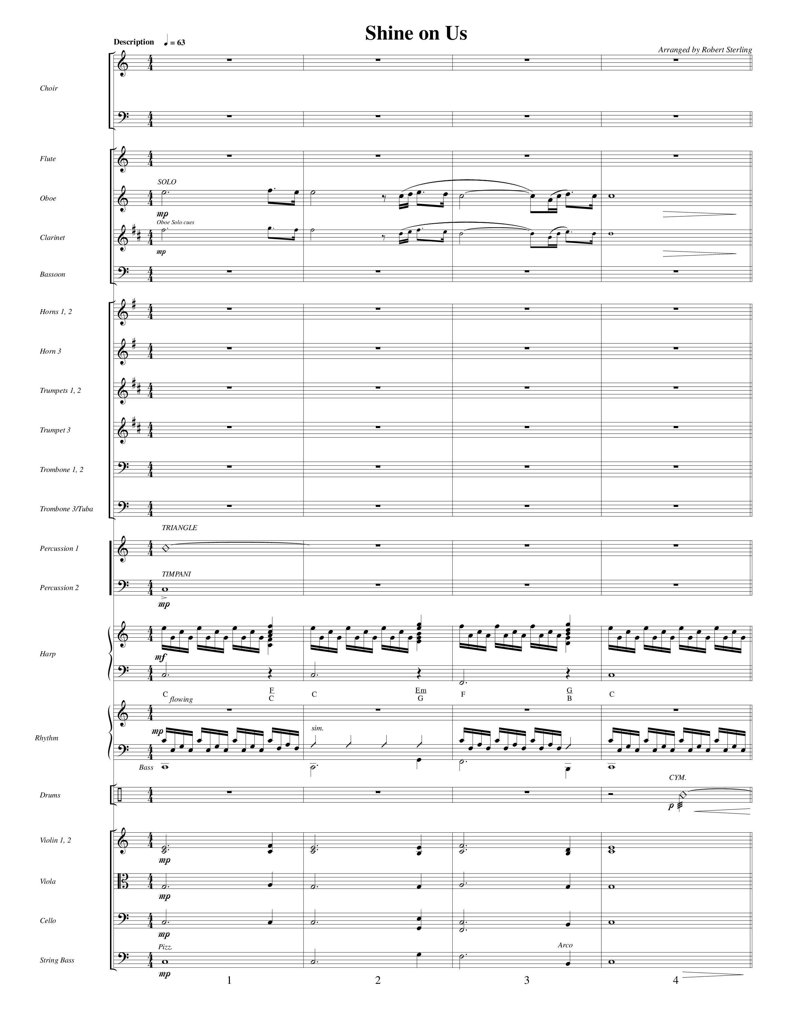 Shine On Us Orchestration (Word Music Choral / Arr. Robert Sterling)