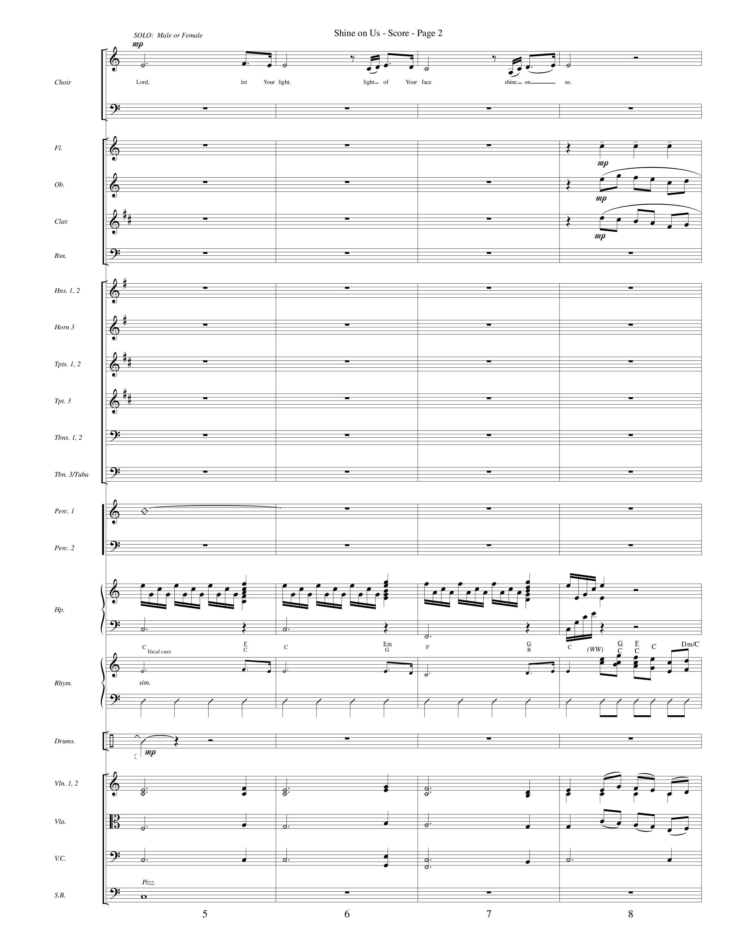 Shine On Us Orchestration (Word Music Choral / Arr. Robert Sterling)