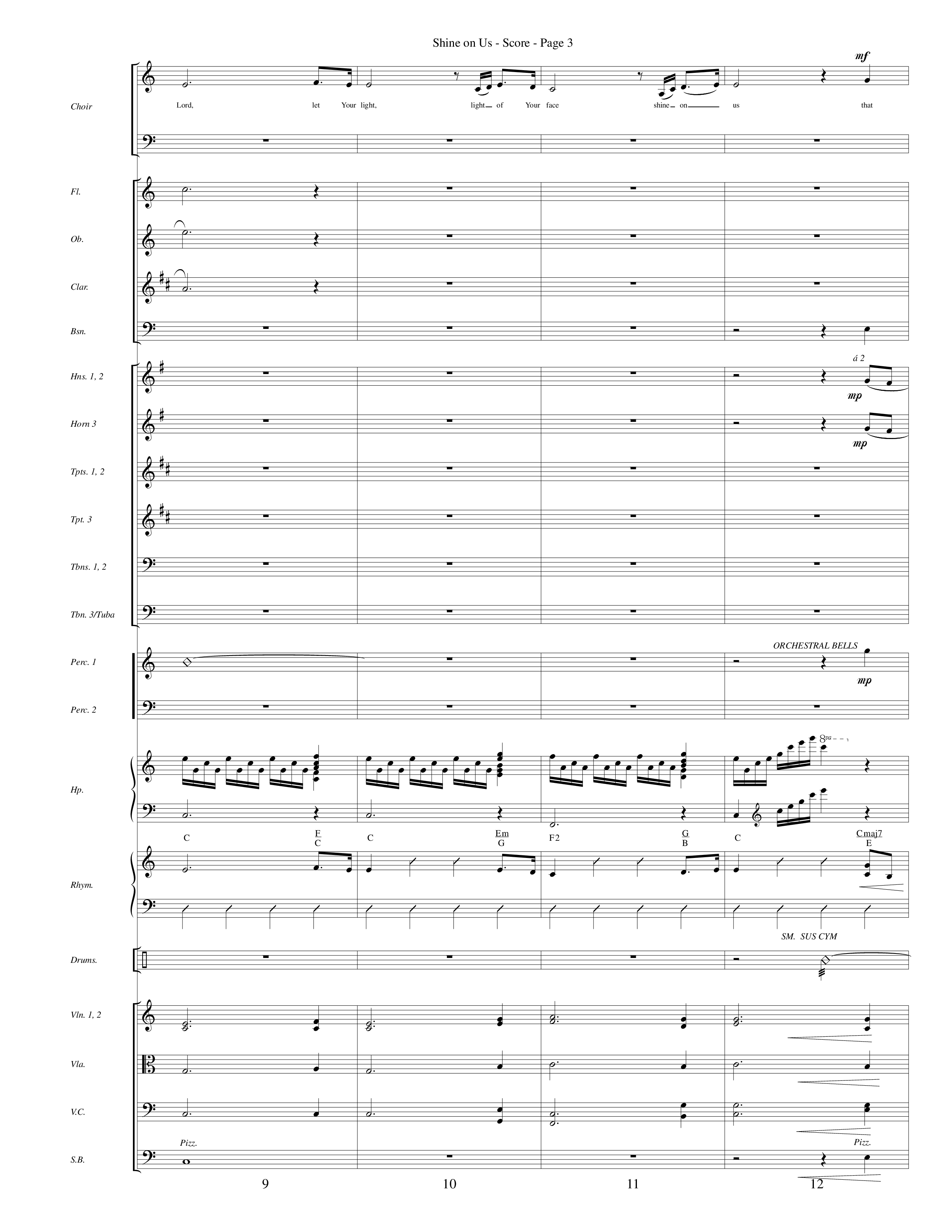 Shine On Us Orchestration (Word Music Choral / Arr. Robert Sterling)