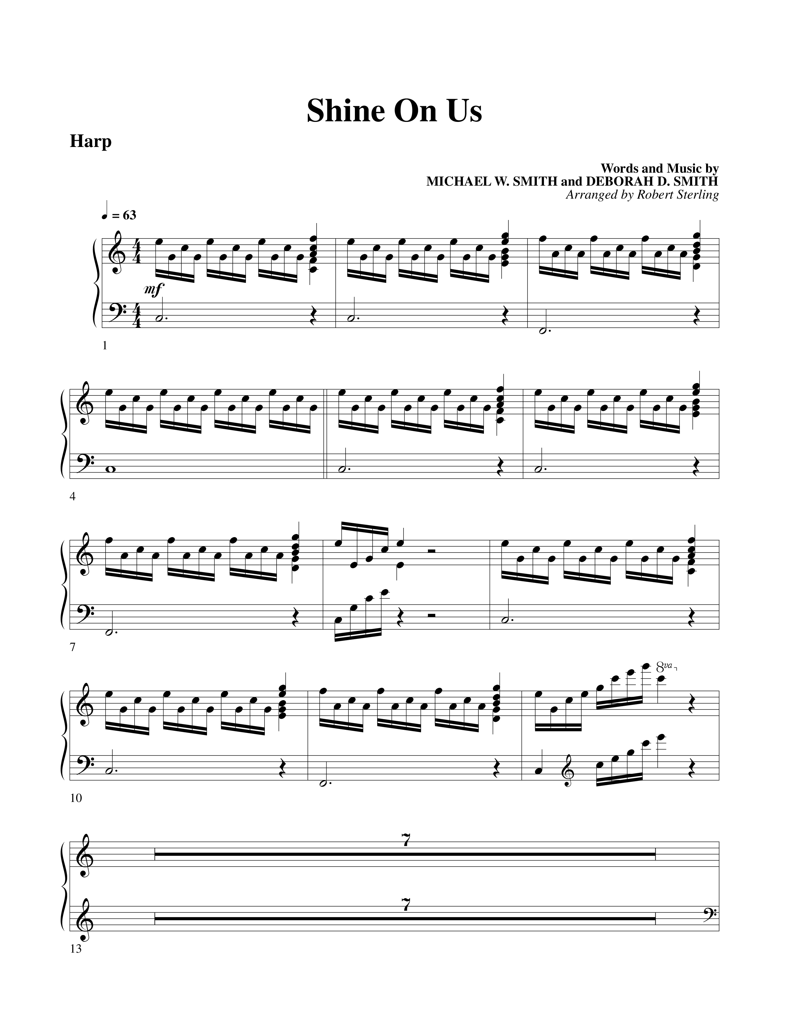 Shine On Us Harp (Word Music Choral / Arr. Robert Sterling)