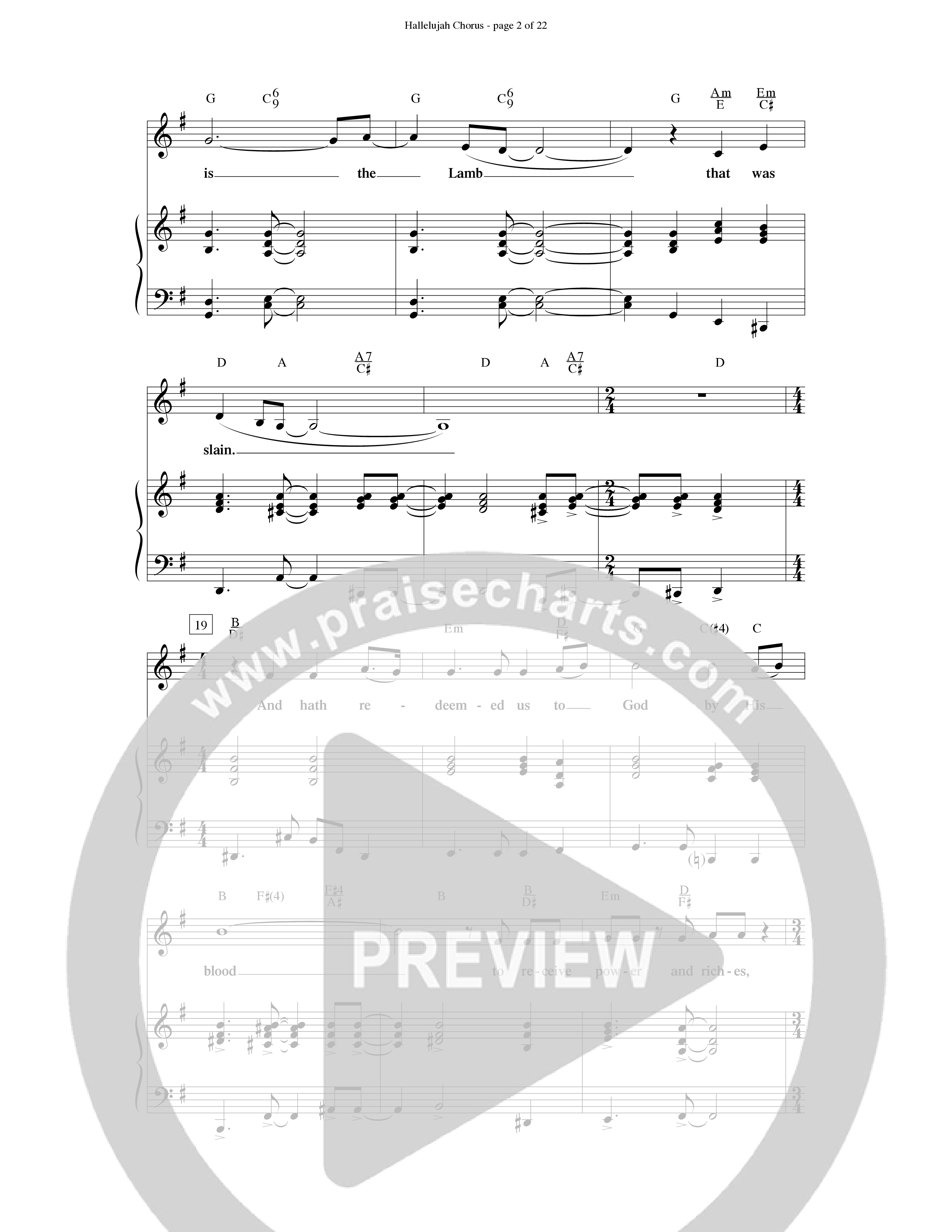 Hallelujah Chorus (with Worthy Is The Lamb) (Choral Anthem SATB) Anthem (SATB/Piano) (Word Music Choral / Arr. Alan Moore)