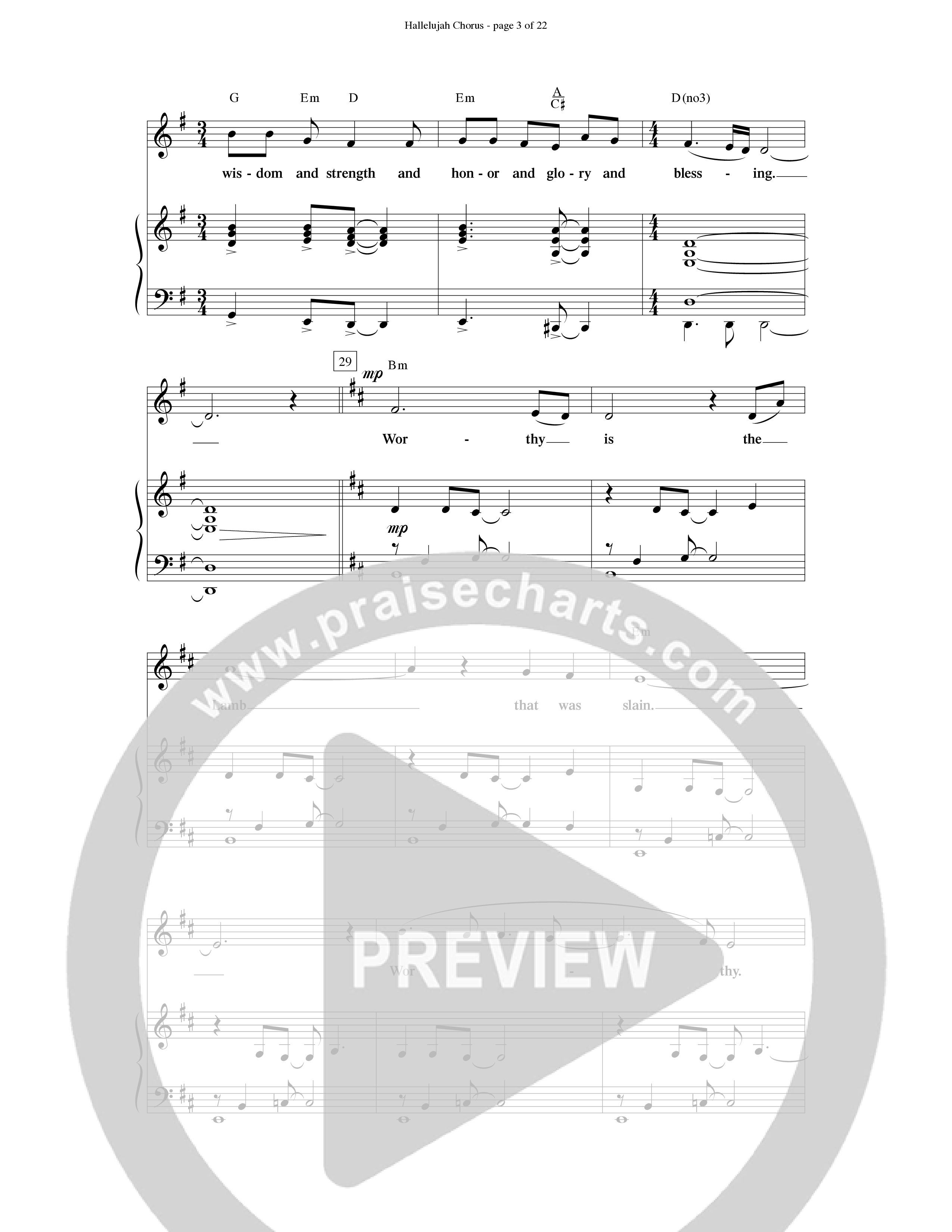 Hallelujah Chorus (with Worthy Is The Lamb) (Choral Anthem SATB) Anthem (SATB/Piano) (Word Music Choral / Arr. Alan Moore)