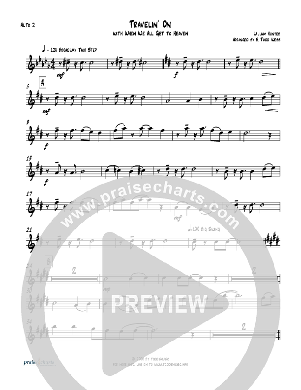 Travelin On (with When We All Get To Heaven) Alto Sax 1/2 (Todd Webb)