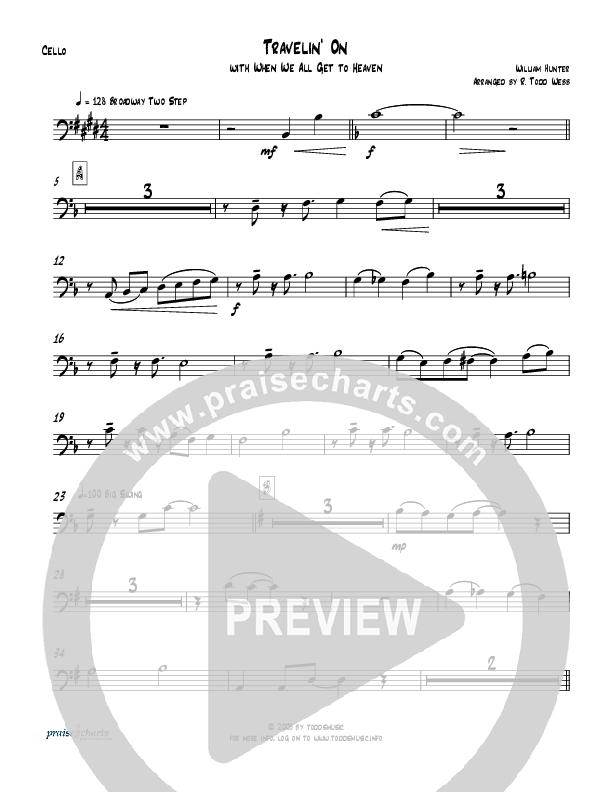 Travelin On (with When We All Get To Heaven) Cello (Todd Webb)