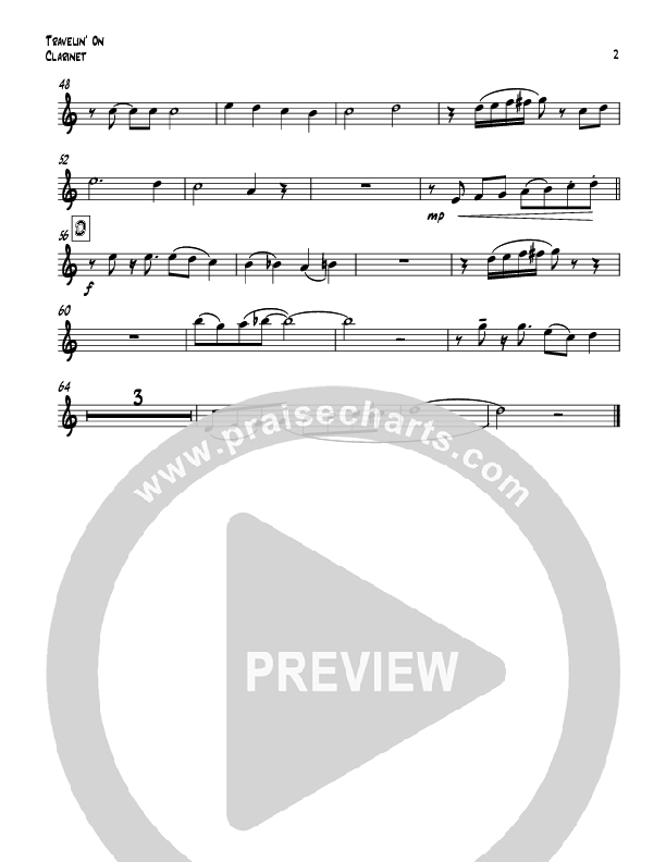Travelin On (with When We All Get To Heaven) Clarinet (Todd Webb)