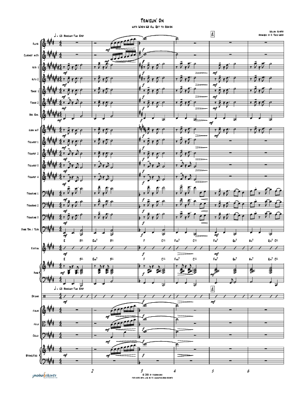 Travelin On (with When We All Get To Heaven) Conductor's Score (Todd Webb)