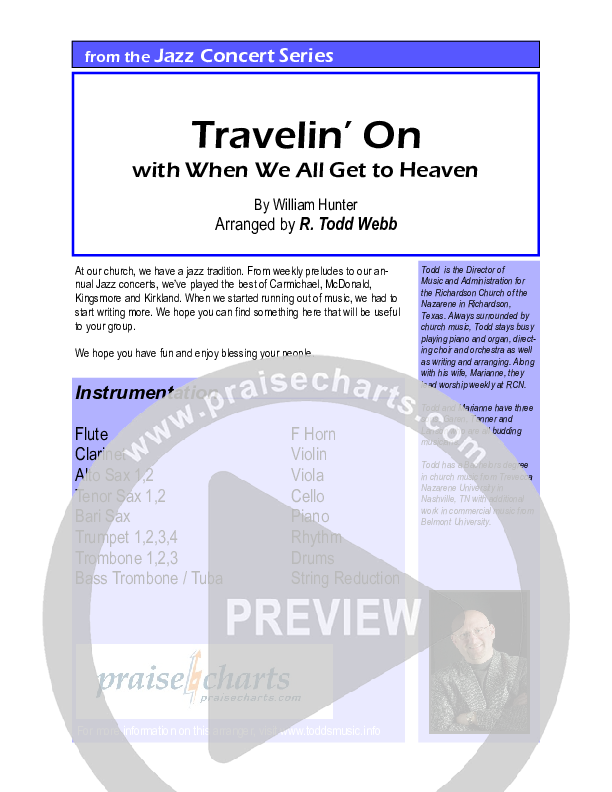 Travelin On (with When We All Get To Heaven) Orchestration (Todd Webb)
