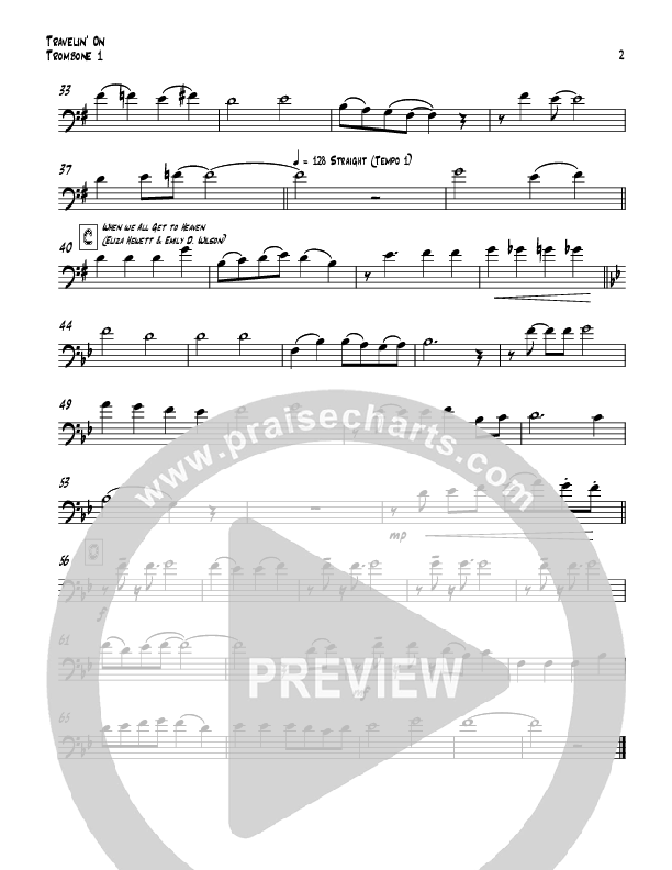 Travelin On (with When We All Get To Heaven) Trombone 1 (Todd Webb)