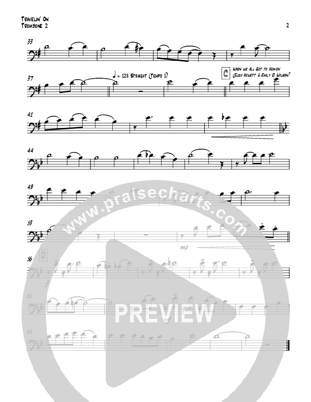 Travelin On (with When We All Get To Heaven) Trombone 2 (Todd Webb)