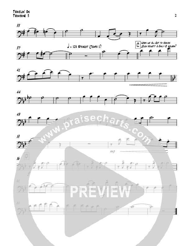 Travelin On (with When We All Get To Heaven) Trombone 3 (Todd Webb)