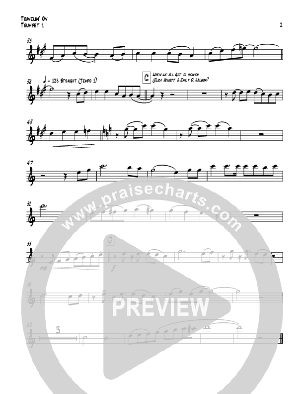 Travelin On (with When We All Get To Heaven) Trumpet 1 (Todd Webb)