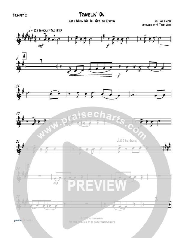 Travelin On (with When We All Get To Heaven) Trumpet 2 (Todd Webb)