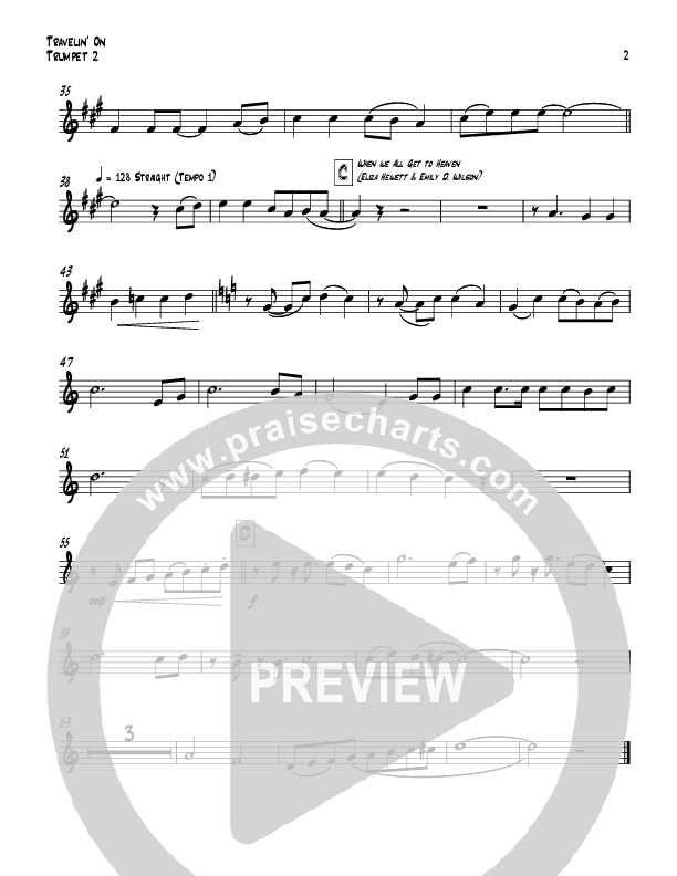 Travelin On (with When We All Get To Heaven) Trumpet 2 (Todd Webb)