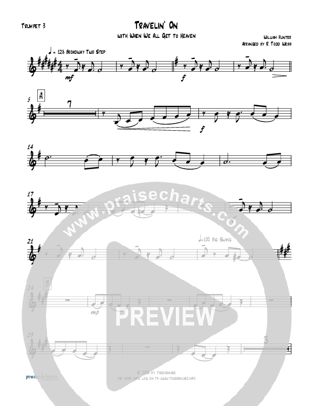 Travelin On (with When We All Get To Heaven) Trumpet 3 (Todd Webb)
