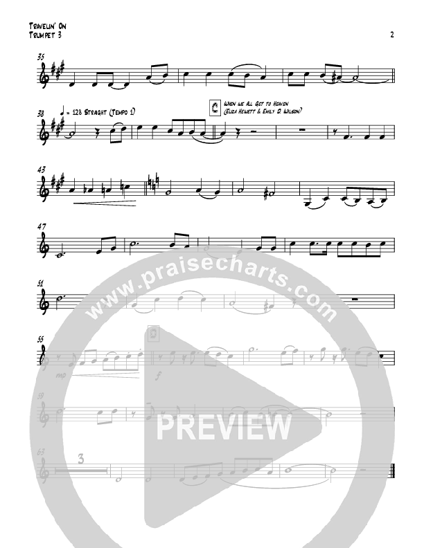 Travelin On (with When We All Get To Heaven) Trumpet 3 (Todd Webb)