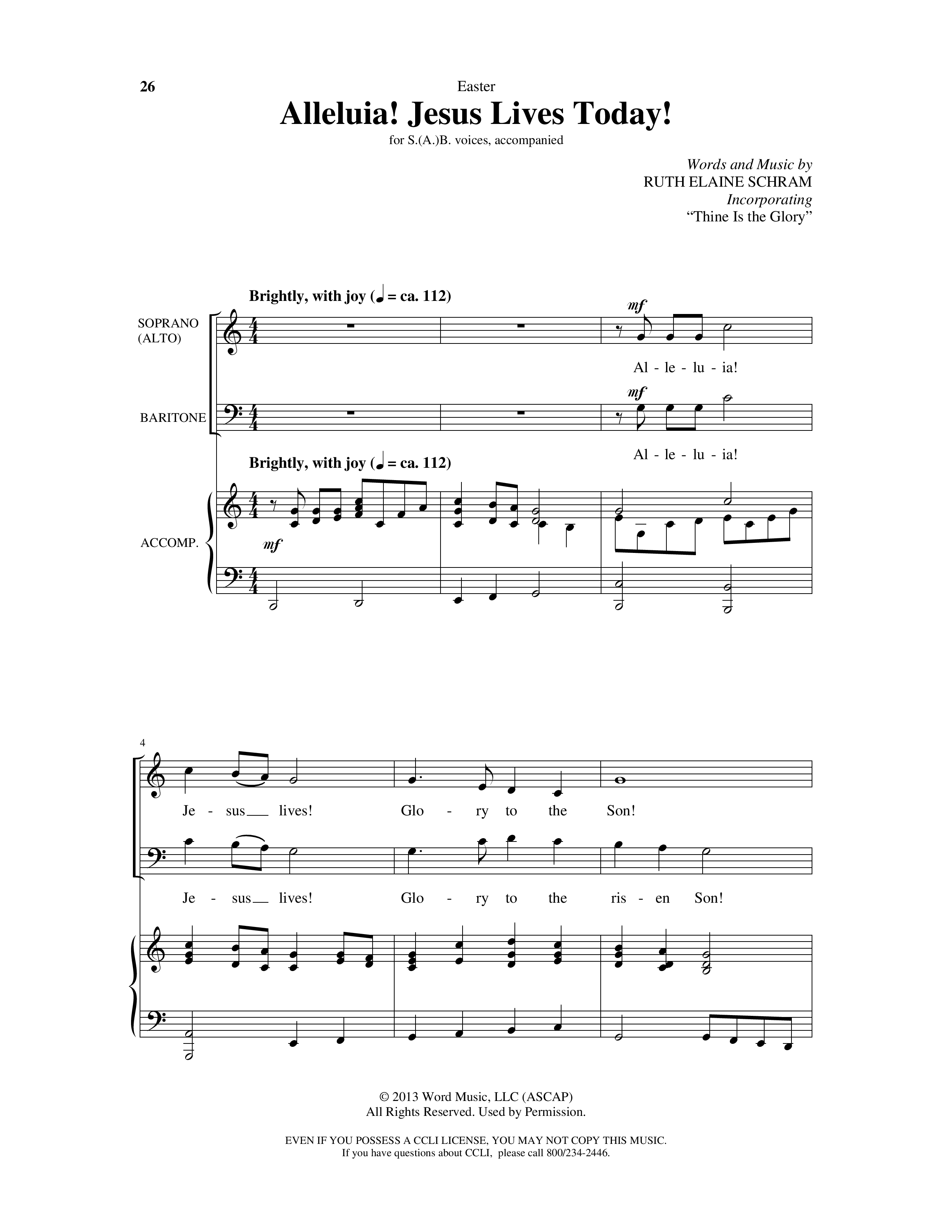Simple Songs For All Seasons (A 5 Song Choral Collection) Song 4 (Piano SATB) (Arr. Ruth Schram)