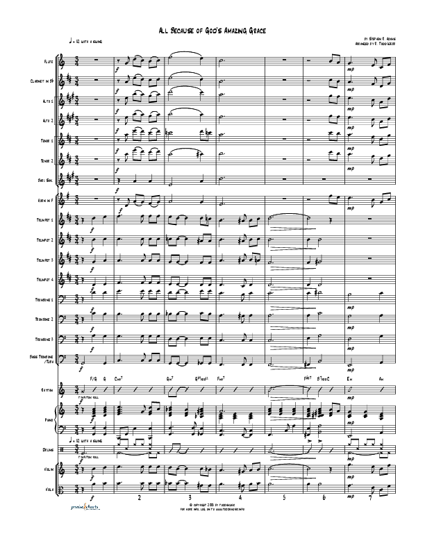 All Because Of God's Amazing Grace (Instrumental) Orchestration (Todd Webb)