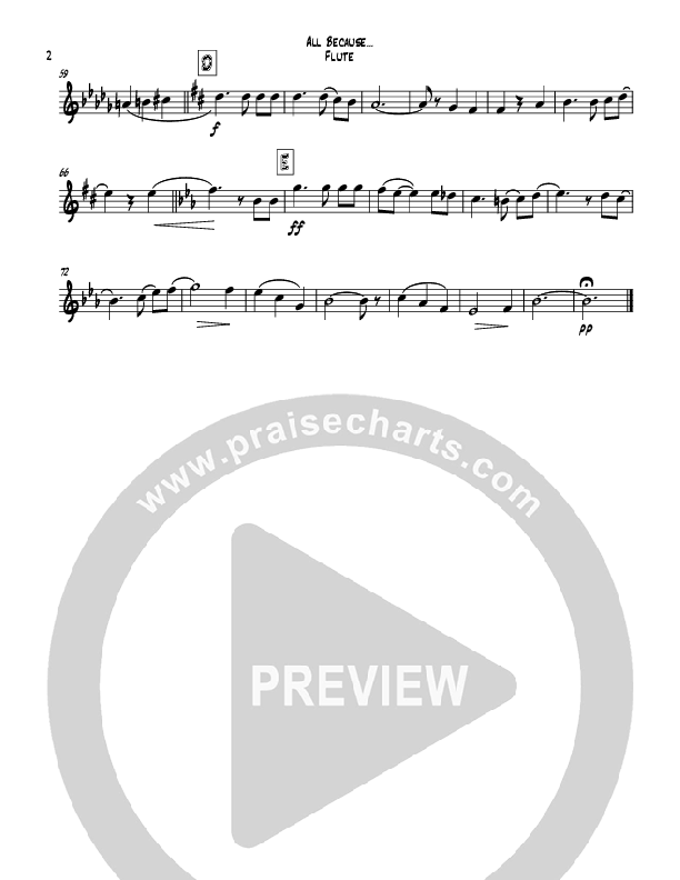 All Because Of God's Amazing Grace (Instrumental) Flute (Todd Webb)