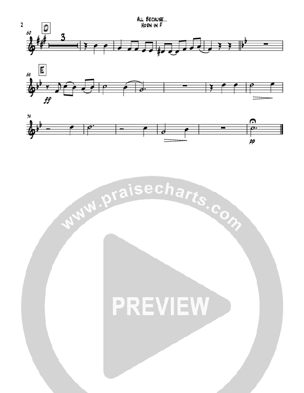 All Because Of God's Amazing Grace (Instrumental) French Horn (Todd Webb)