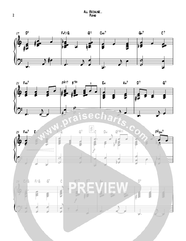 All Because Of God's Amazing Grace (Instrumental) Piano Sheet (Todd Webb)