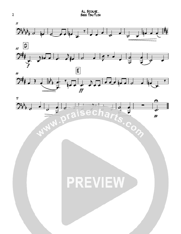 All Because Of God's Amazing Grace (Instrumental) Tuba (Todd Webb)