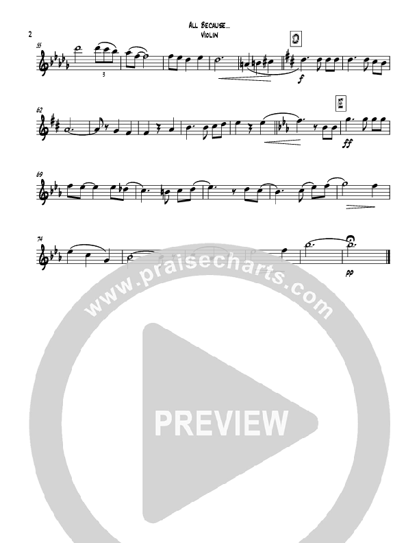 All Because Of God's Amazing Grace (Instrumental) Violins (Todd Webb)