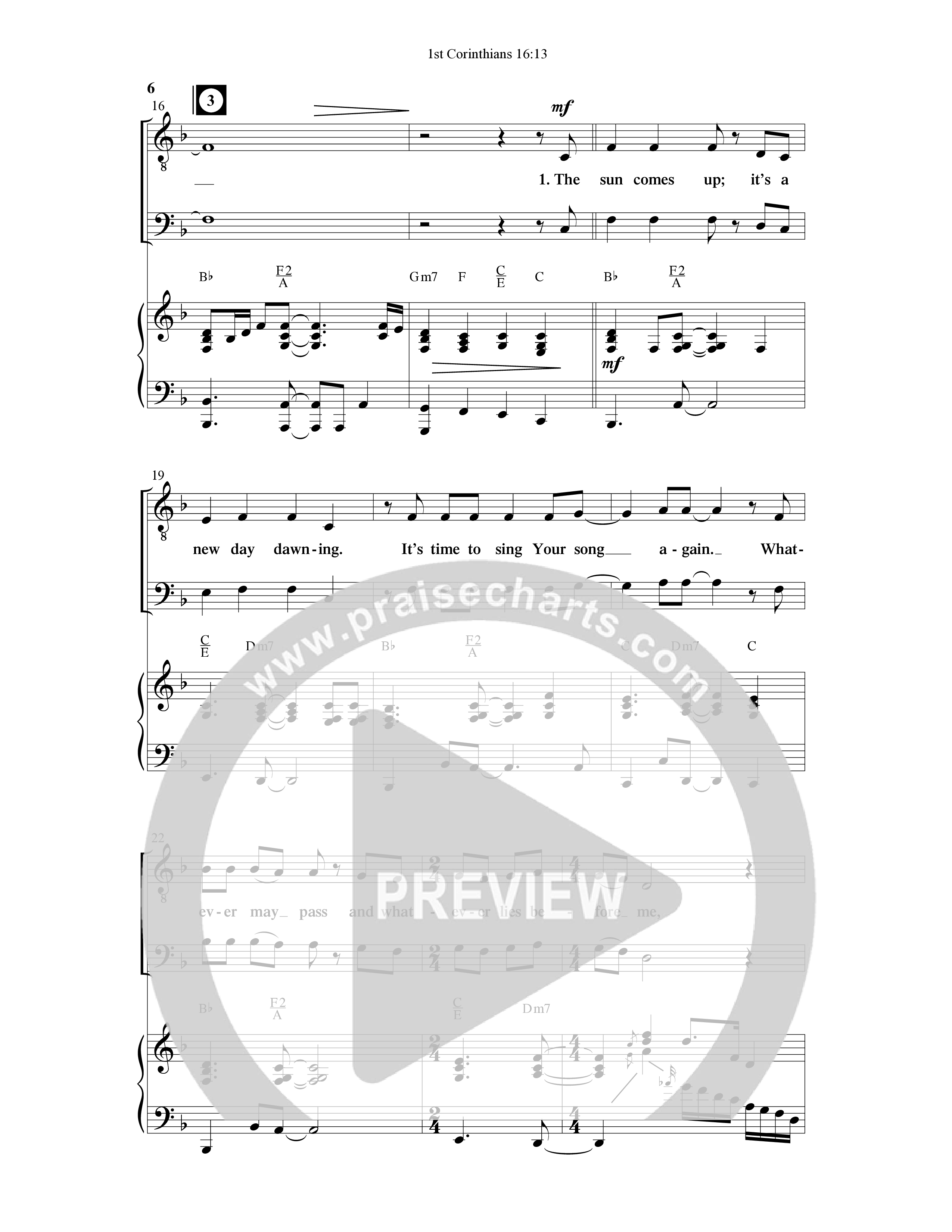 1st Corinithians 16:13 Men's Choir Book (7 Song Choral Collection) Song 1 (Piano SATB) (Word Music Choral)