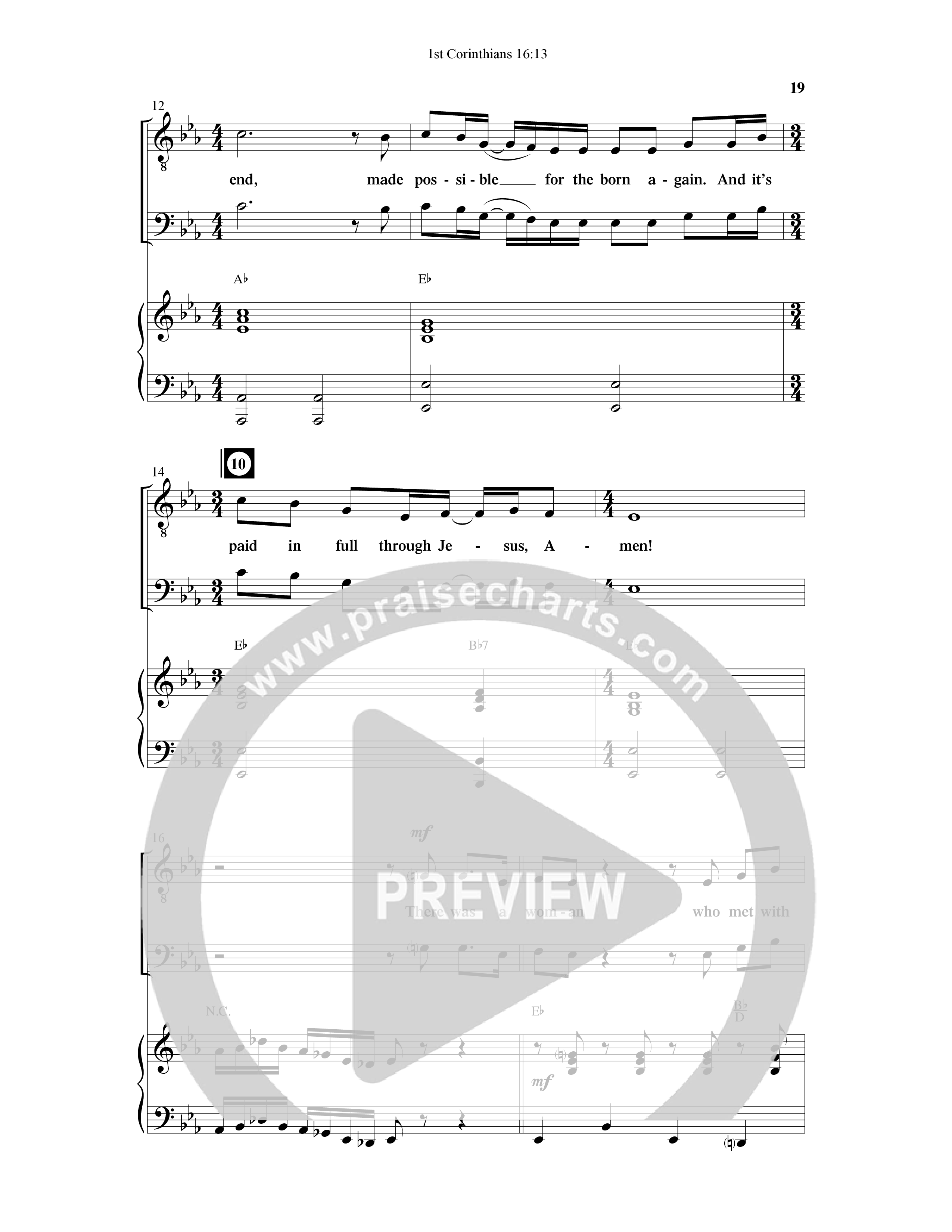 1st Corinithians 16:13 Men's Choir Book (7 Song Choral Collection) Song 2 (Piano SATB) (Word Music Choral)