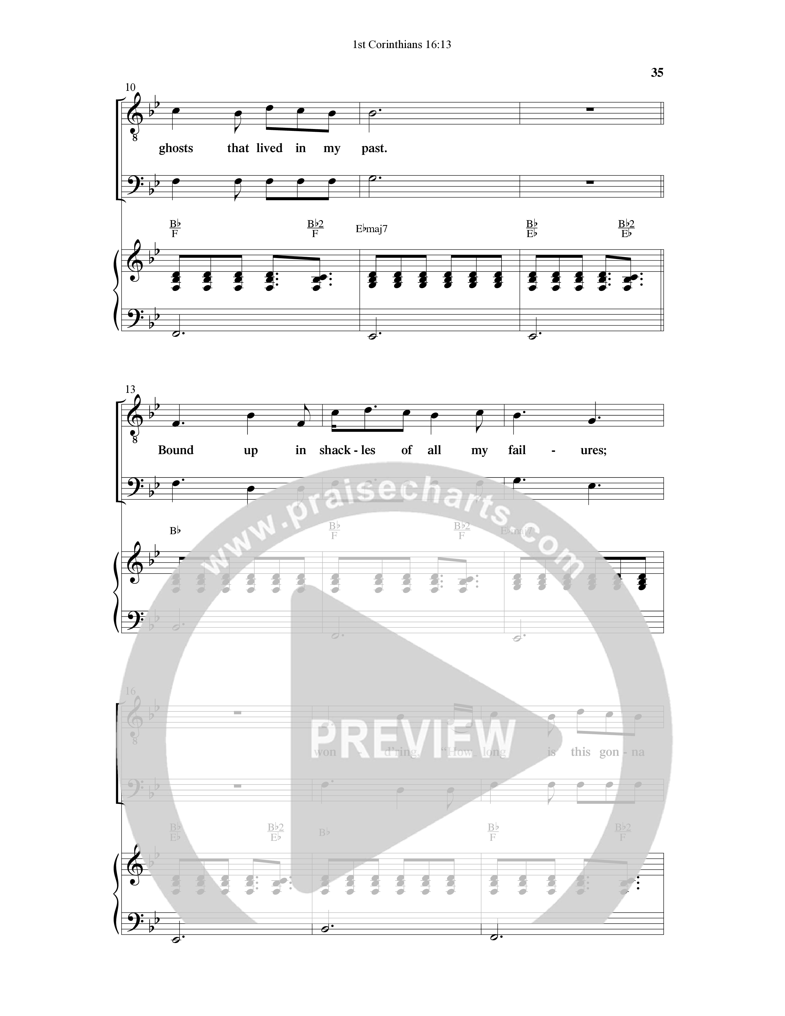 1st Corinithians 16:13 Men's Choir Book (7 Song Choral Collection) Song 3 (Piano SATB) (Word Music Choral)