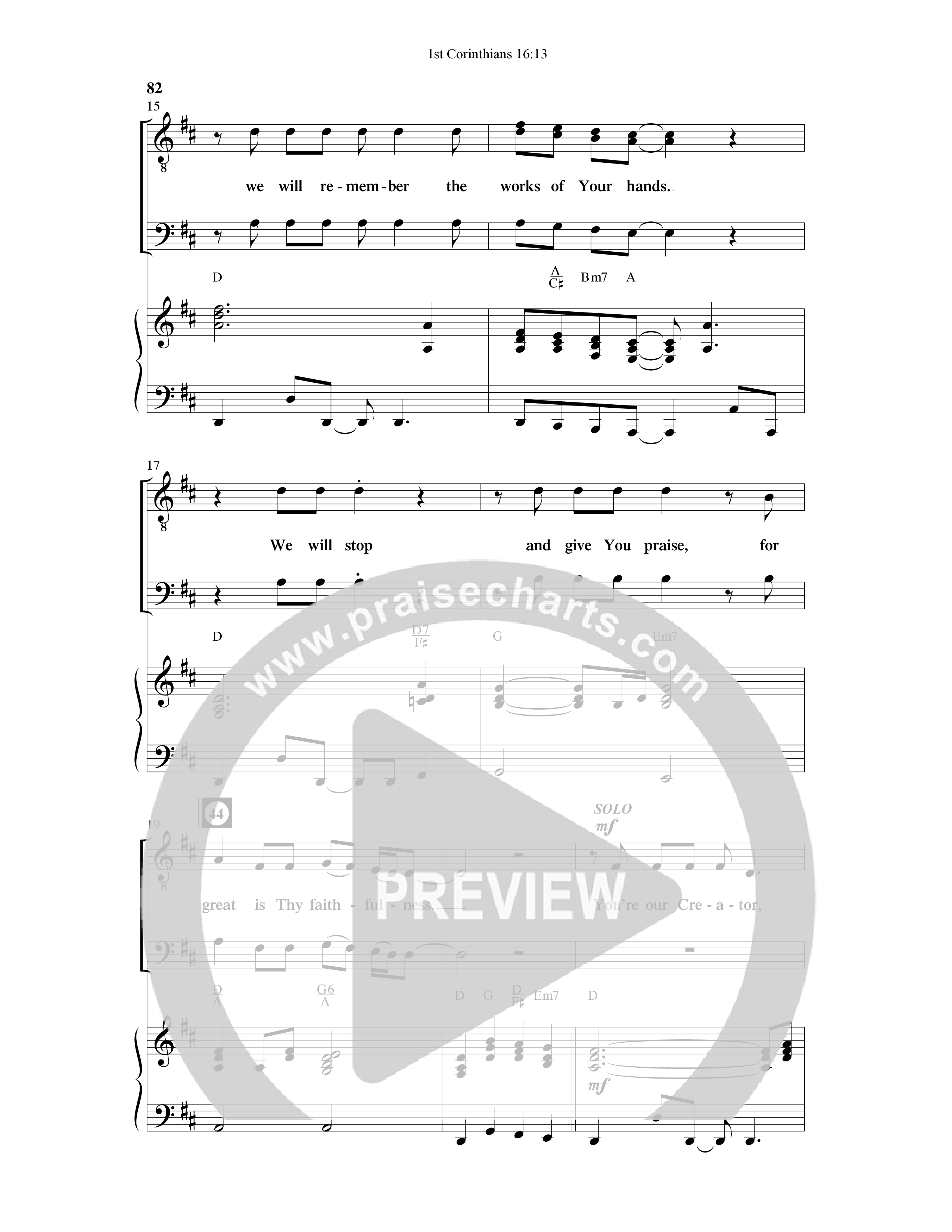 1st Corinithians 16:13 Men's Choir Book (7 Song Choral Collection) Song 6 (Piano SATB) (Word Music Choral)
