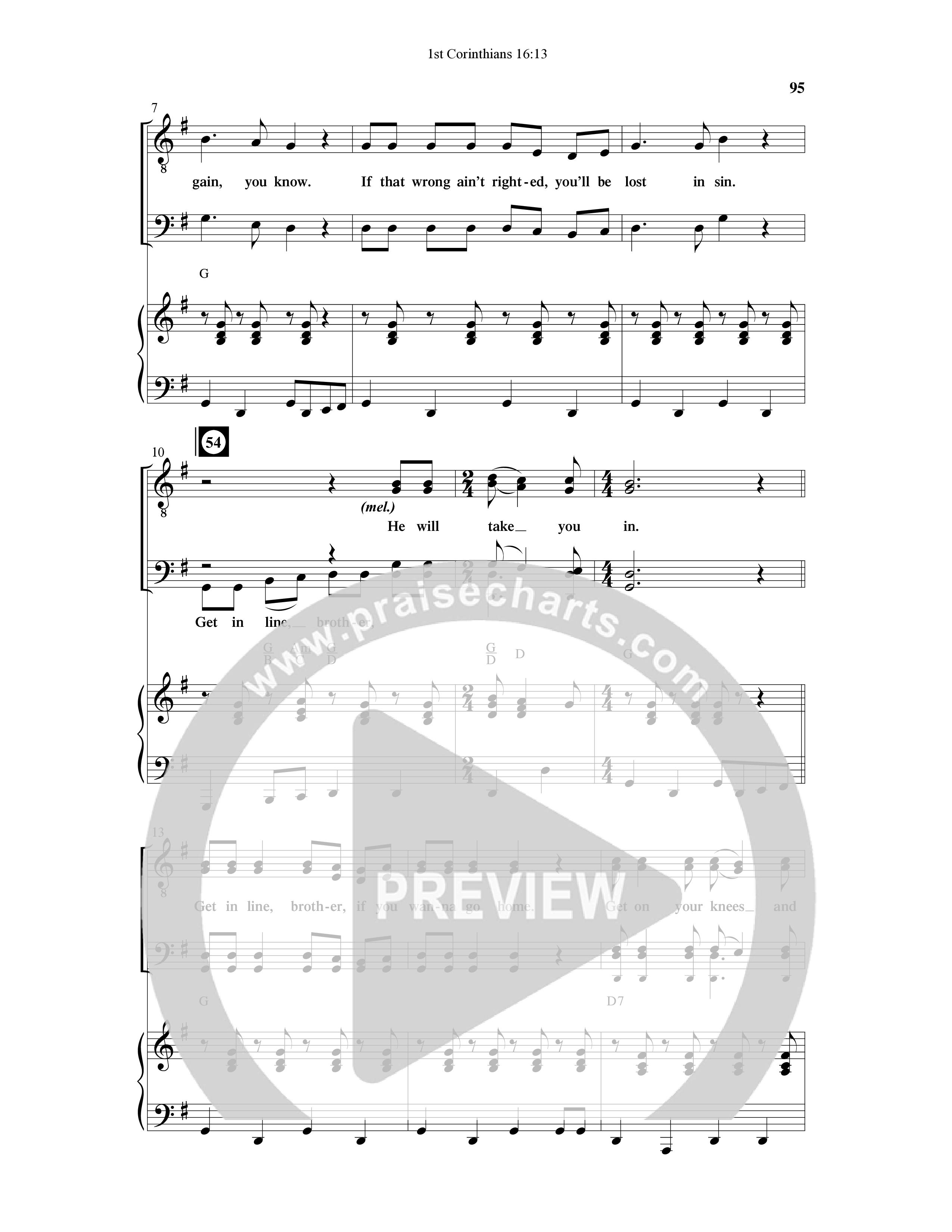 1st Corinithians 16:13 Men's Choir Book (7 Song Choral Collection) Song 7 (Piano SATB) (Word Music Choral)