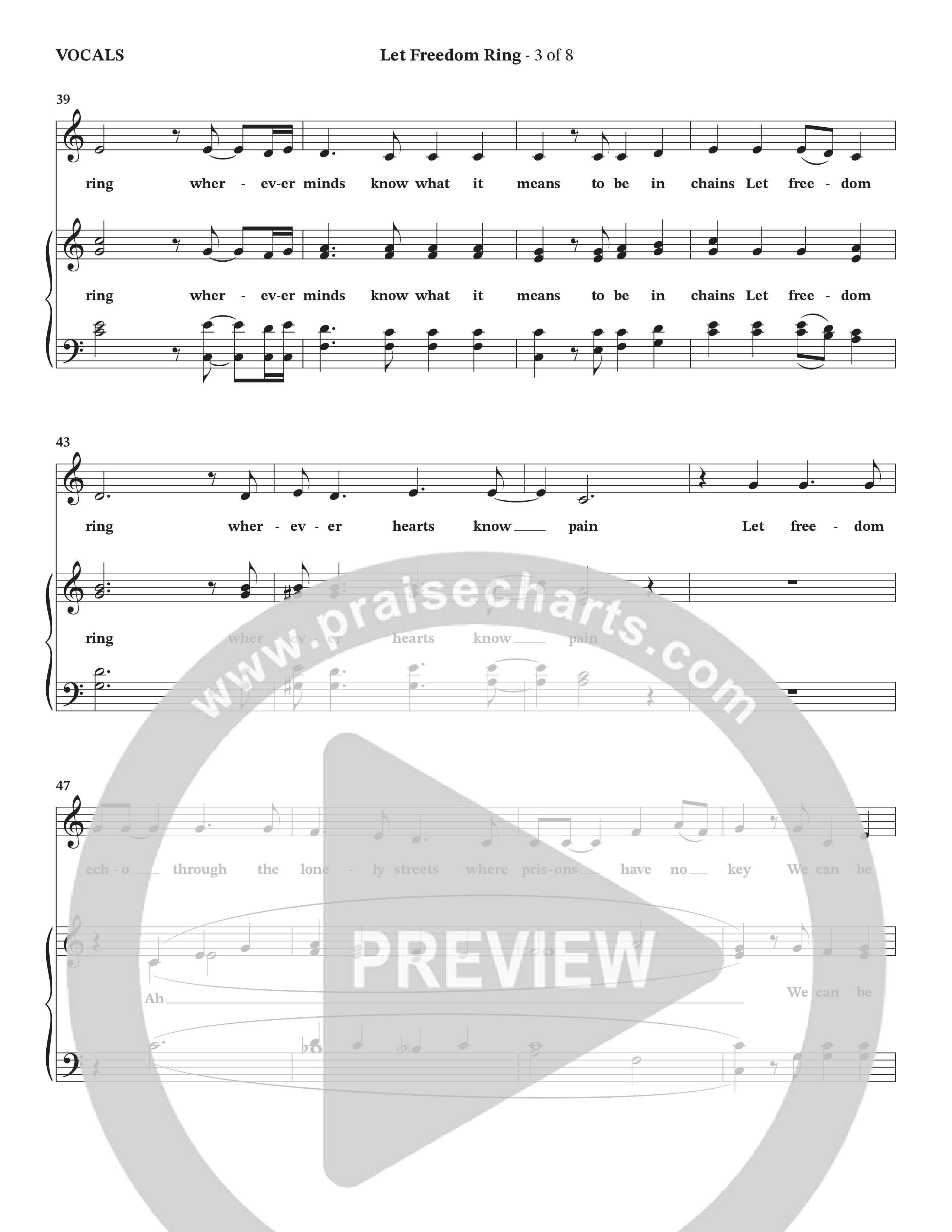 Let Freedom Ring (Choral Anthem SATB) Choir Sheet (SATB) (TaRanda Greene / Charles Billingsley / Arr. Jonathan Walker)