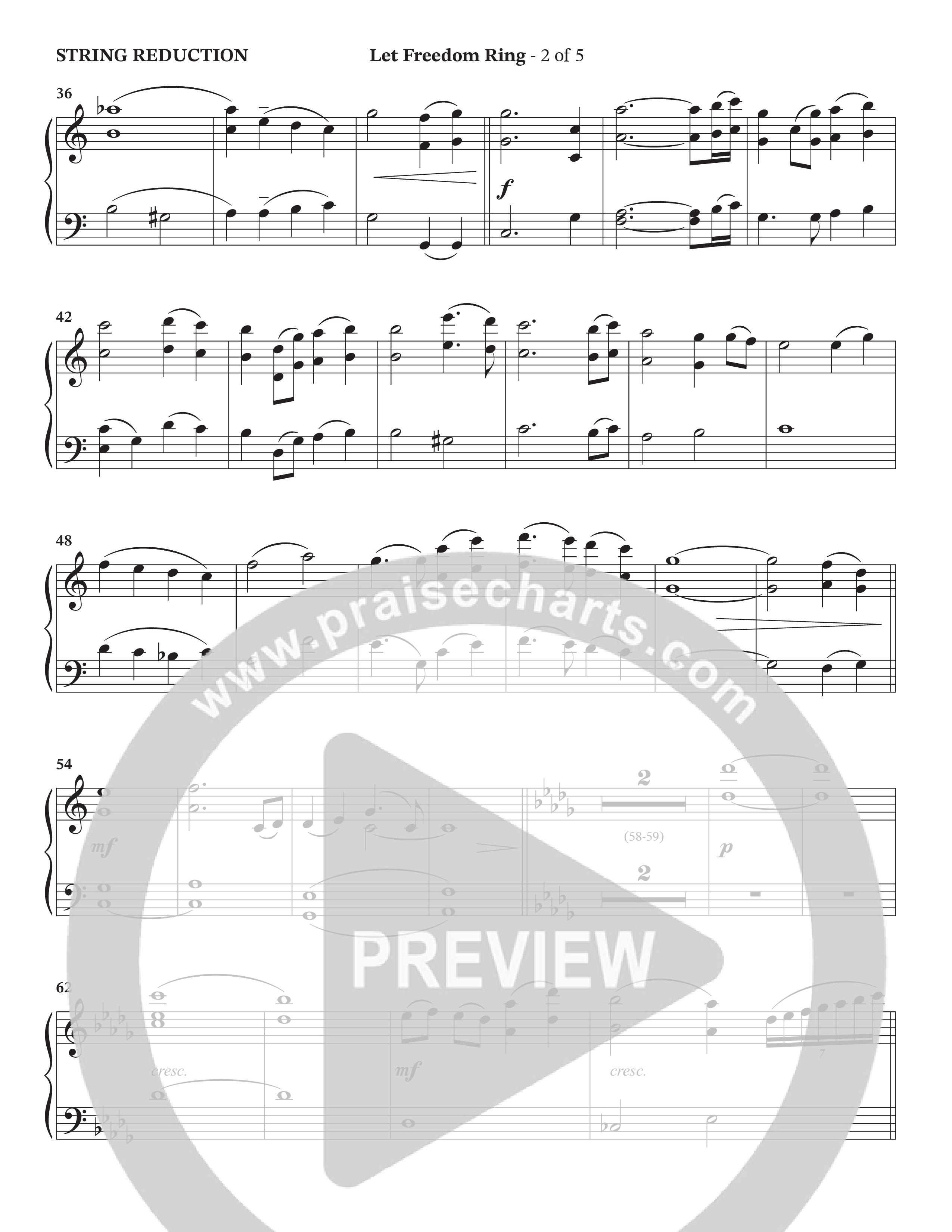 Let Freedom Ring (Choral Anthem SATB) String Reduction (TaRanda Greene / Charles Billingsley / Arr. Jonathan Walker)