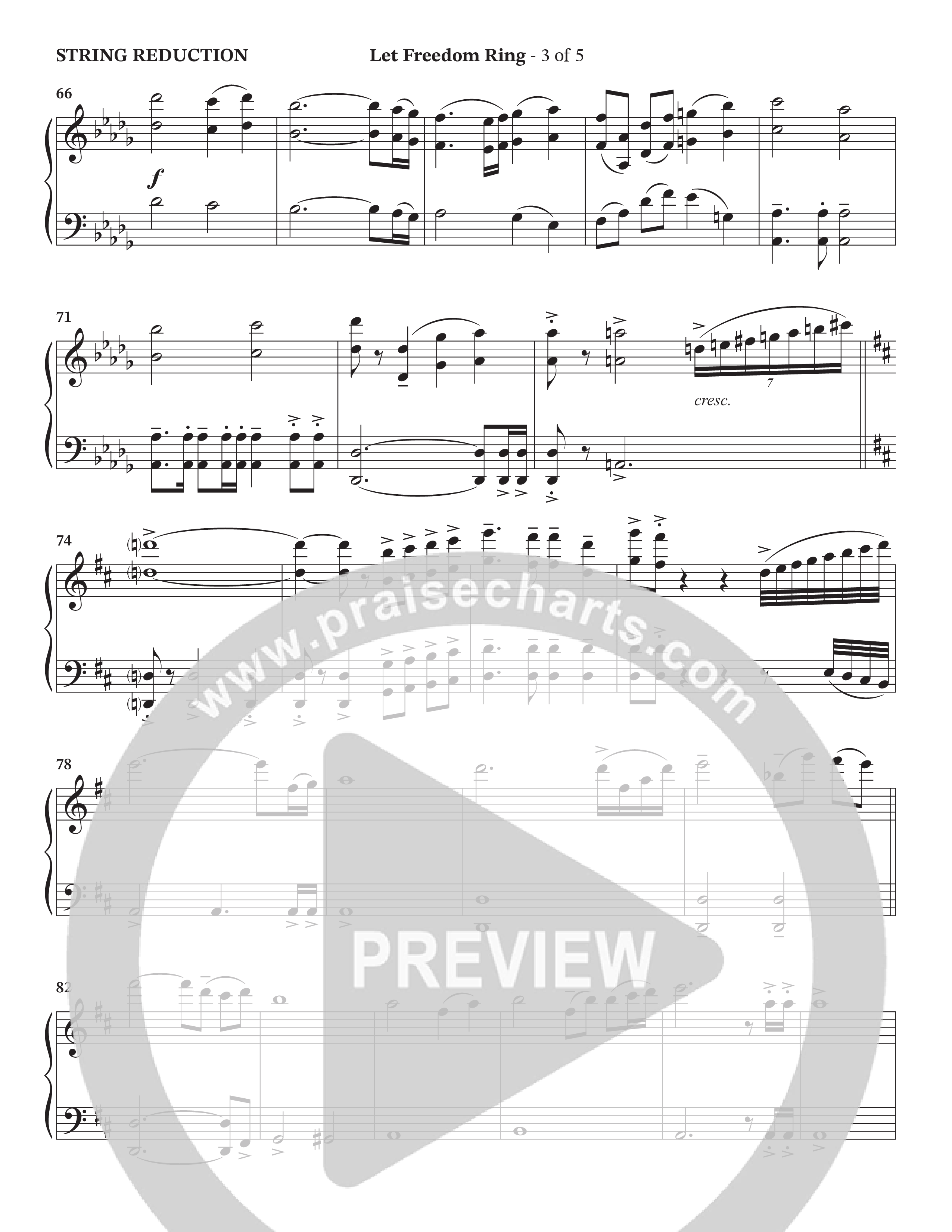 Let Freedom Ring (Choral Anthem SATB) String Reduction (TaRanda Greene / Charles Billingsley / Arr. Jonathan Walker)