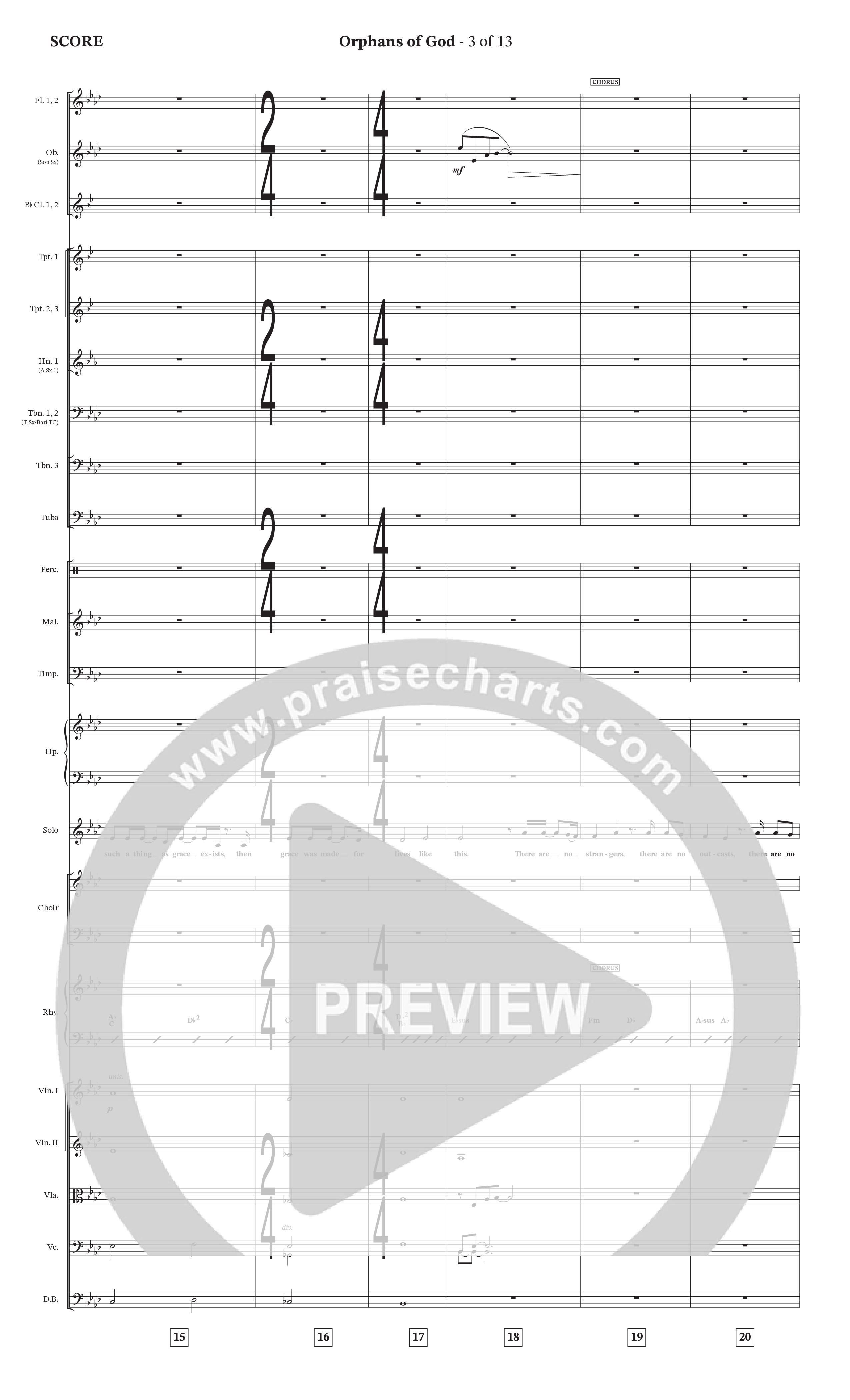 Orphans Of God (Choral Anthem SATB) Conductor's Score (Cana's Voice / Arr. Wayne Haun)