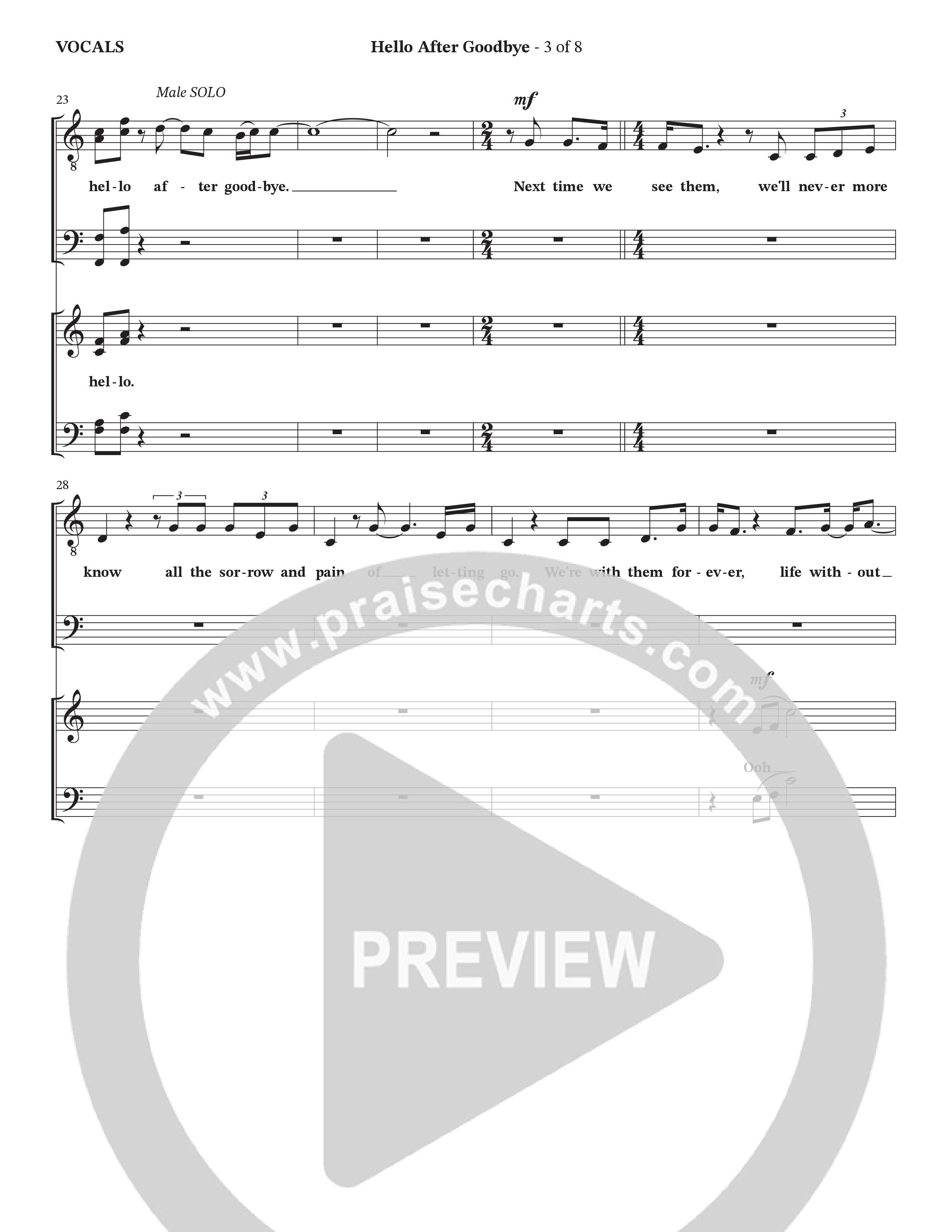 Hello After Goodbye (Choral Anthem SATB) Choir Sheet (Legacy Five / Arr. Wayne Haun)