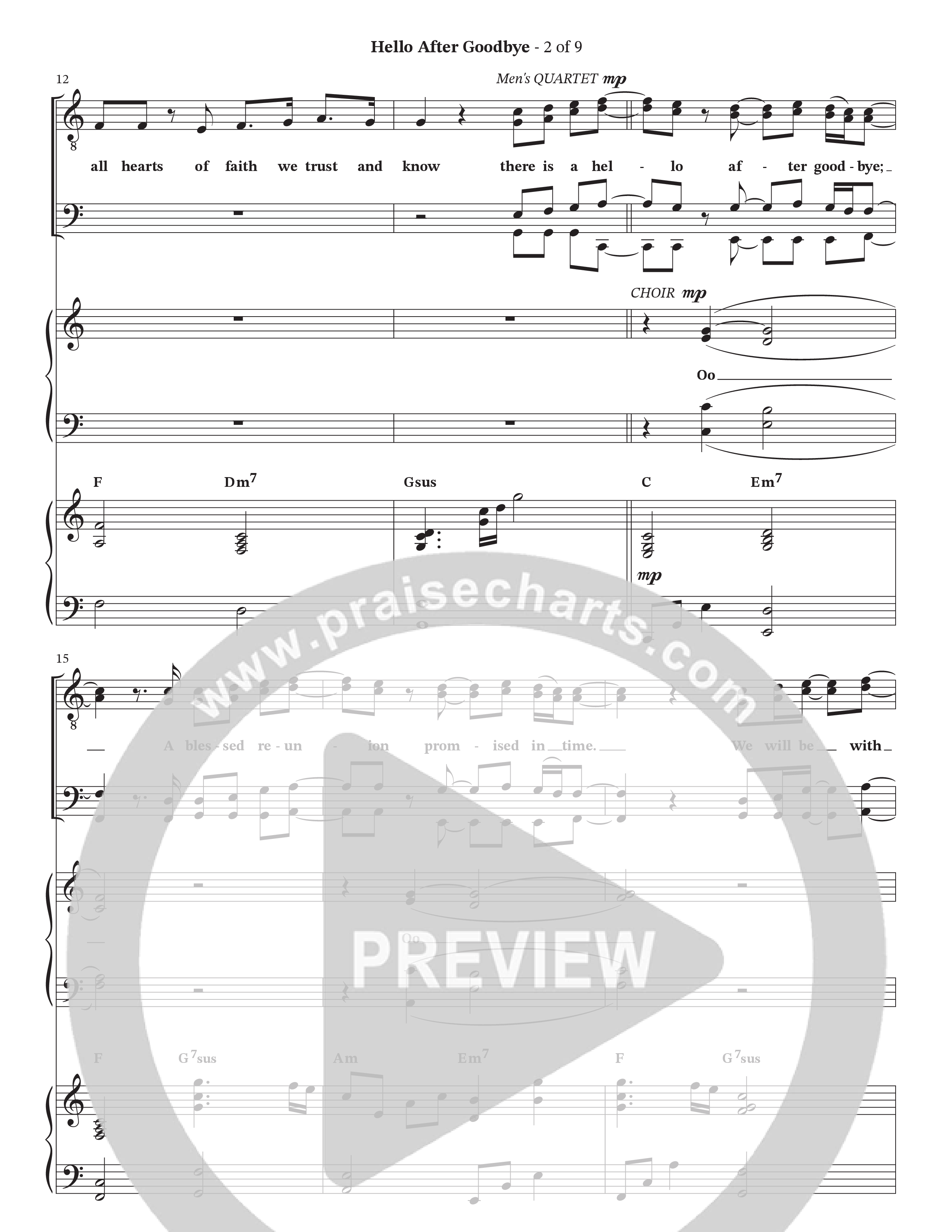 Hello After Goodbye (Choral Anthem SATB) Piano/Vocal Pack (Legacy Five / Arr. Wayne Haun)