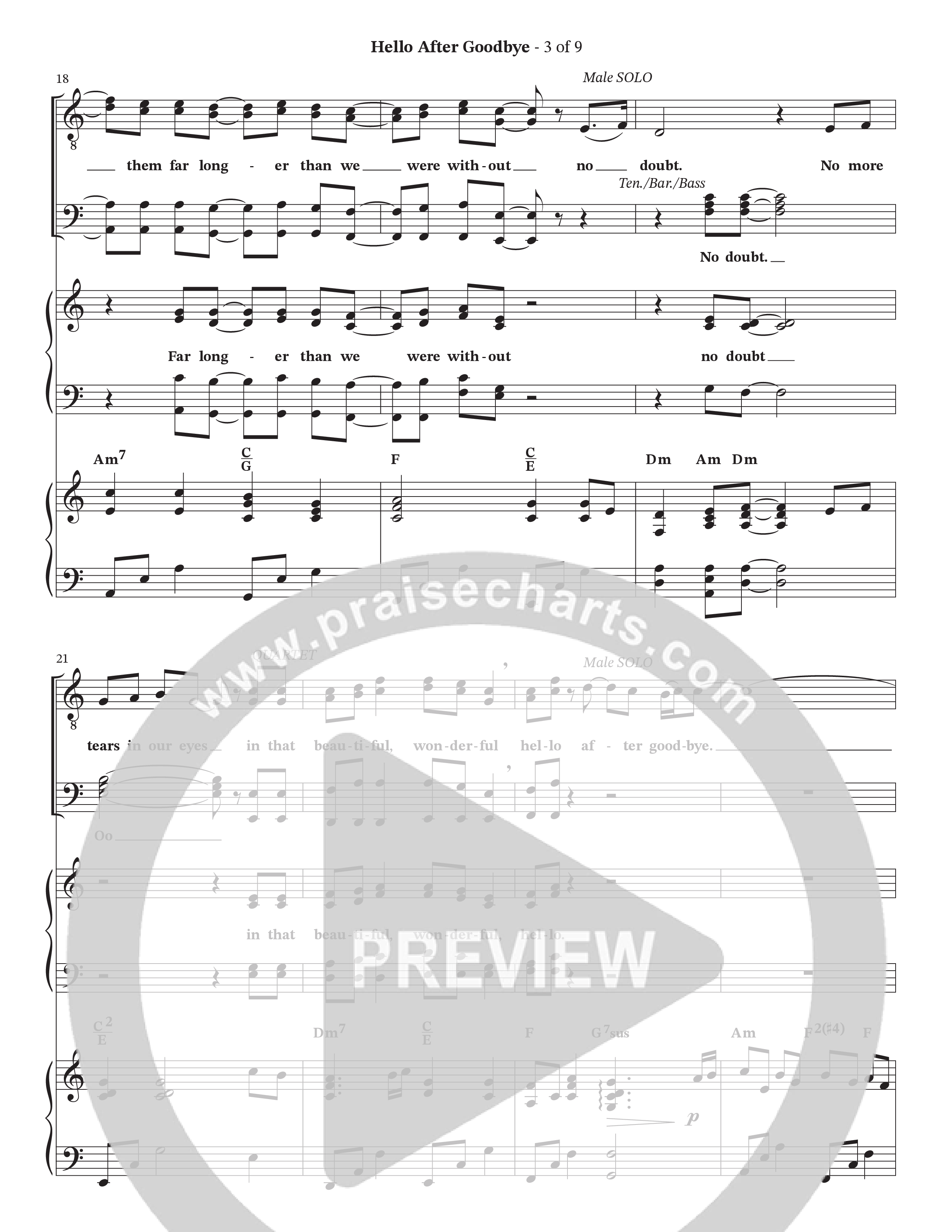 Hello After Goodbye (Choral Anthem SATB) Piano/Vocal Pack (Legacy Five / Arr. Wayne Haun)