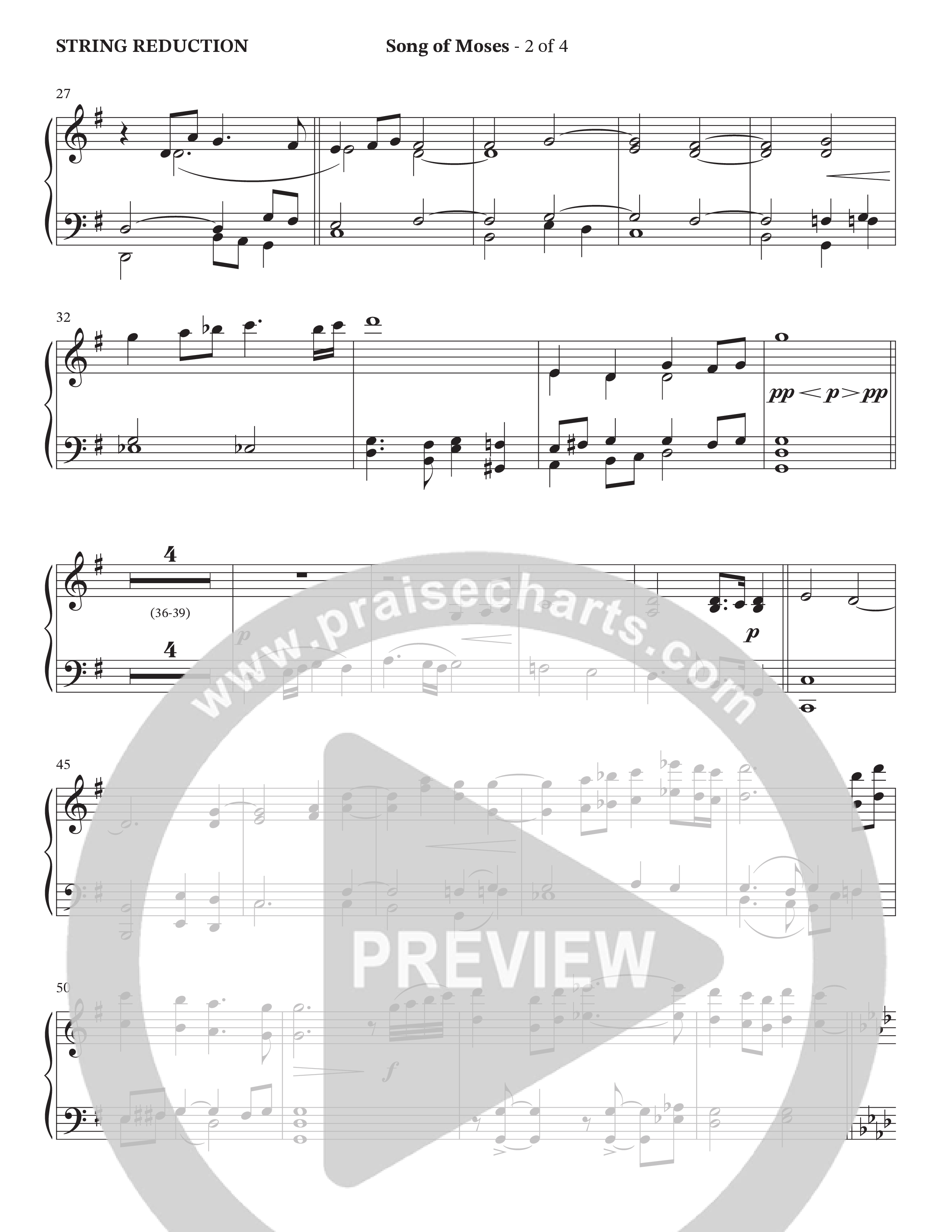 Song Of Moses (Choral Anthem SATB) String Reduction (The Brooklyn Tabernacle Choir / Arr. Carol Cymbala / Orch. Lari Goss)