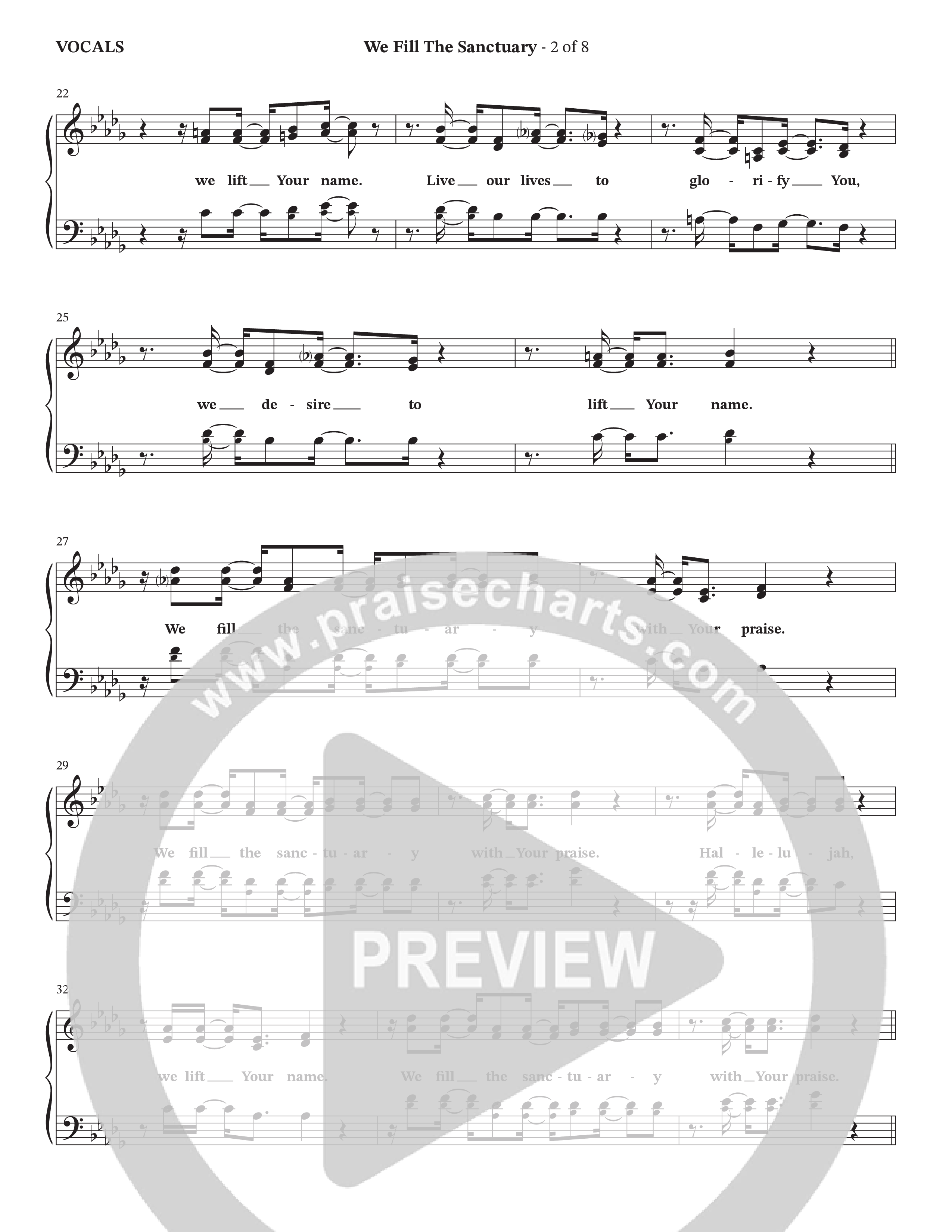 We Fill The Sanctuary (Choral Anthem SATB) Choir Sheet (SATB) (The Brooklyn Tabernacle Choir / Arr. Jason Webb / Orch. Chris McDonald)