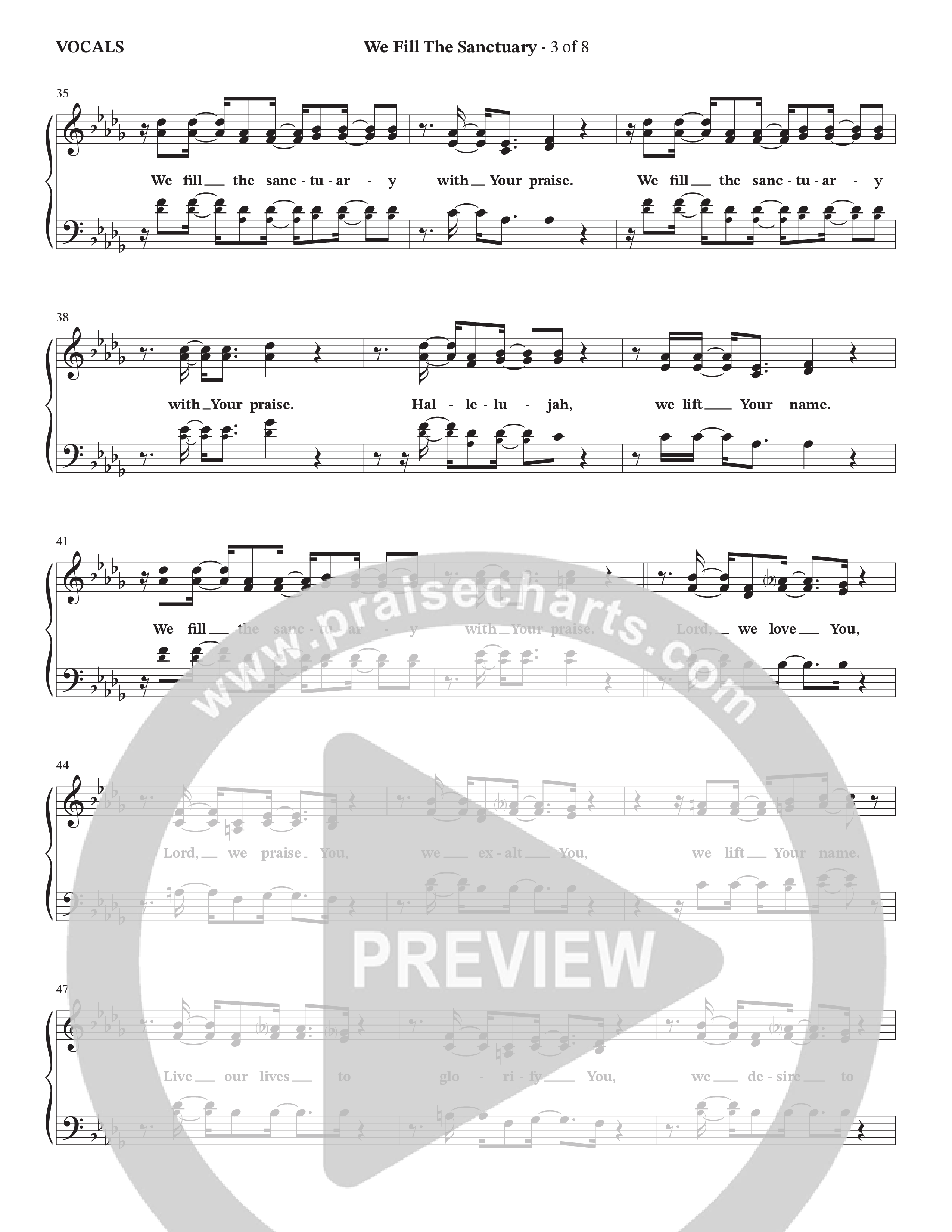 We Fill The Sanctuary (Choral Anthem SATB) Choir Sheet (SATB) (The Brooklyn Tabernacle Choir / Arr. Jason Webb / Orch. Chris McDonald)