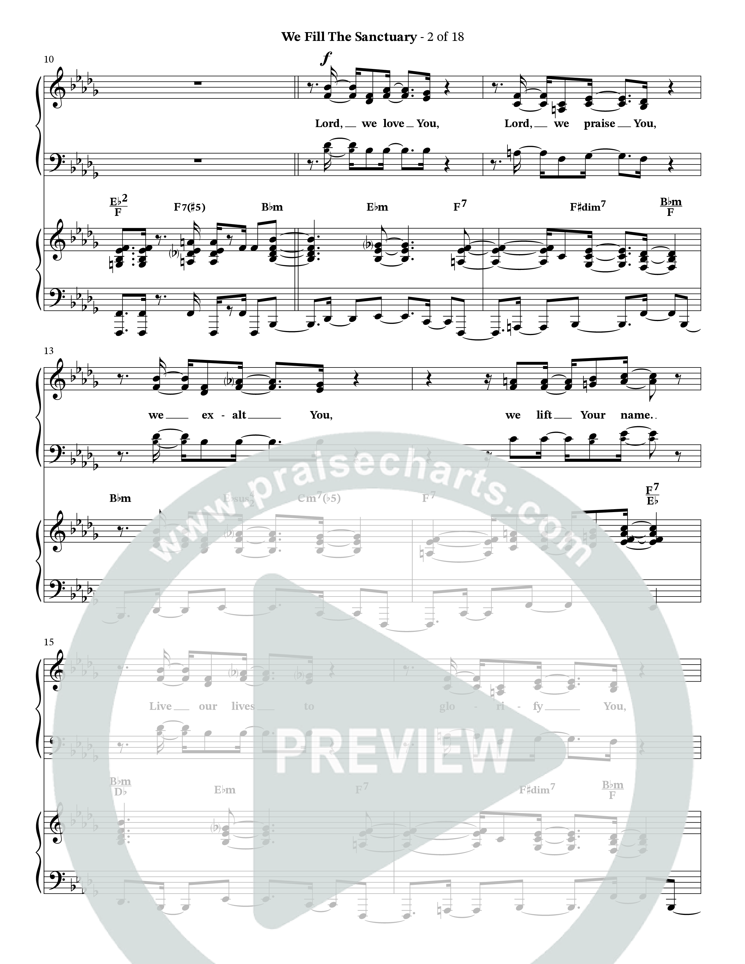 We Fill The Sanctuary (Choral Anthem SATB) Anthem (SATB/Piano) (The Brooklyn Tabernacle Choir / Arr. Jason Webb / Orch. Chris McDonald)