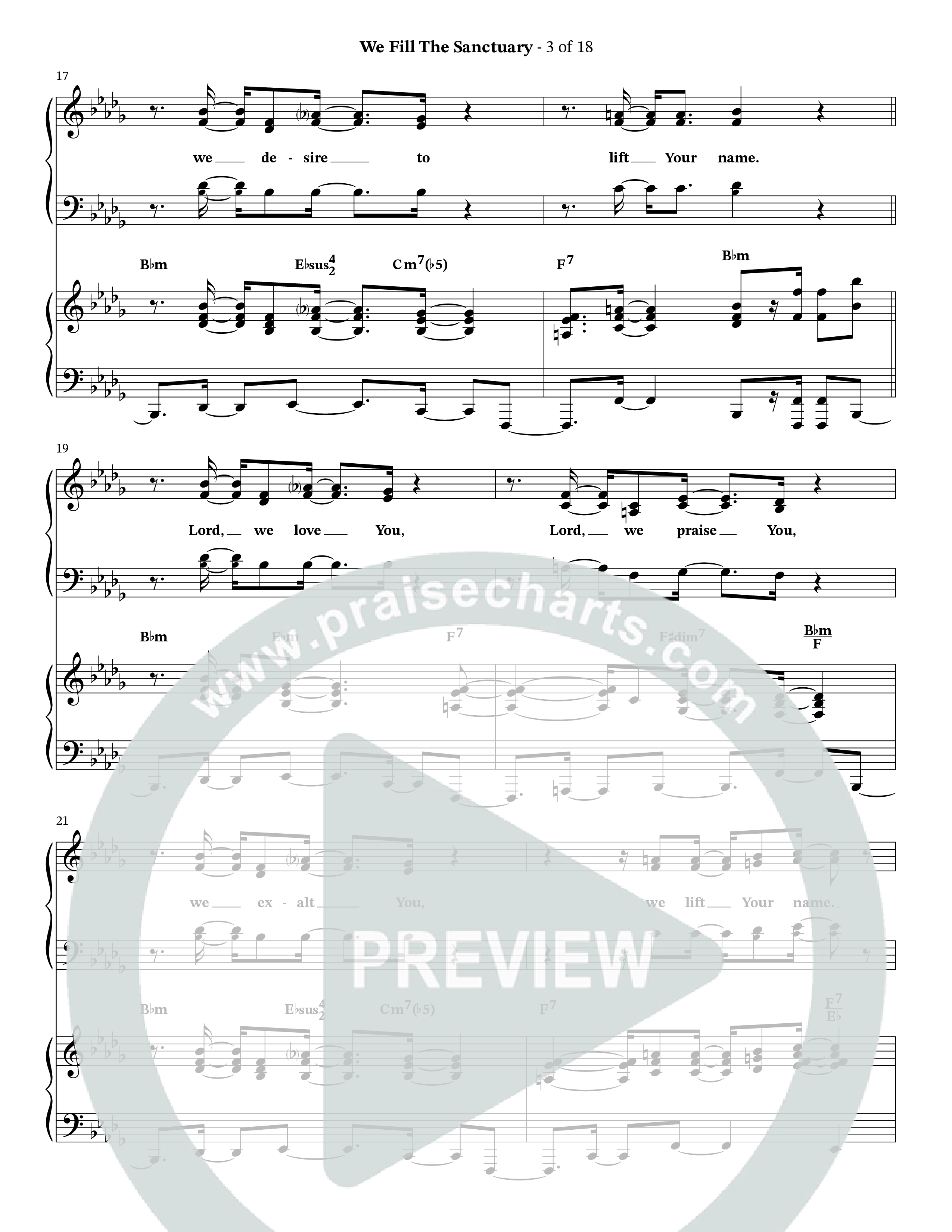 We Fill The Sanctuary (Choral Anthem SATB) Anthem (SATB/Piano) (The Brooklyn Tabernacle Choir / Arr. Jason Webb / Orch. Chris McDonald)