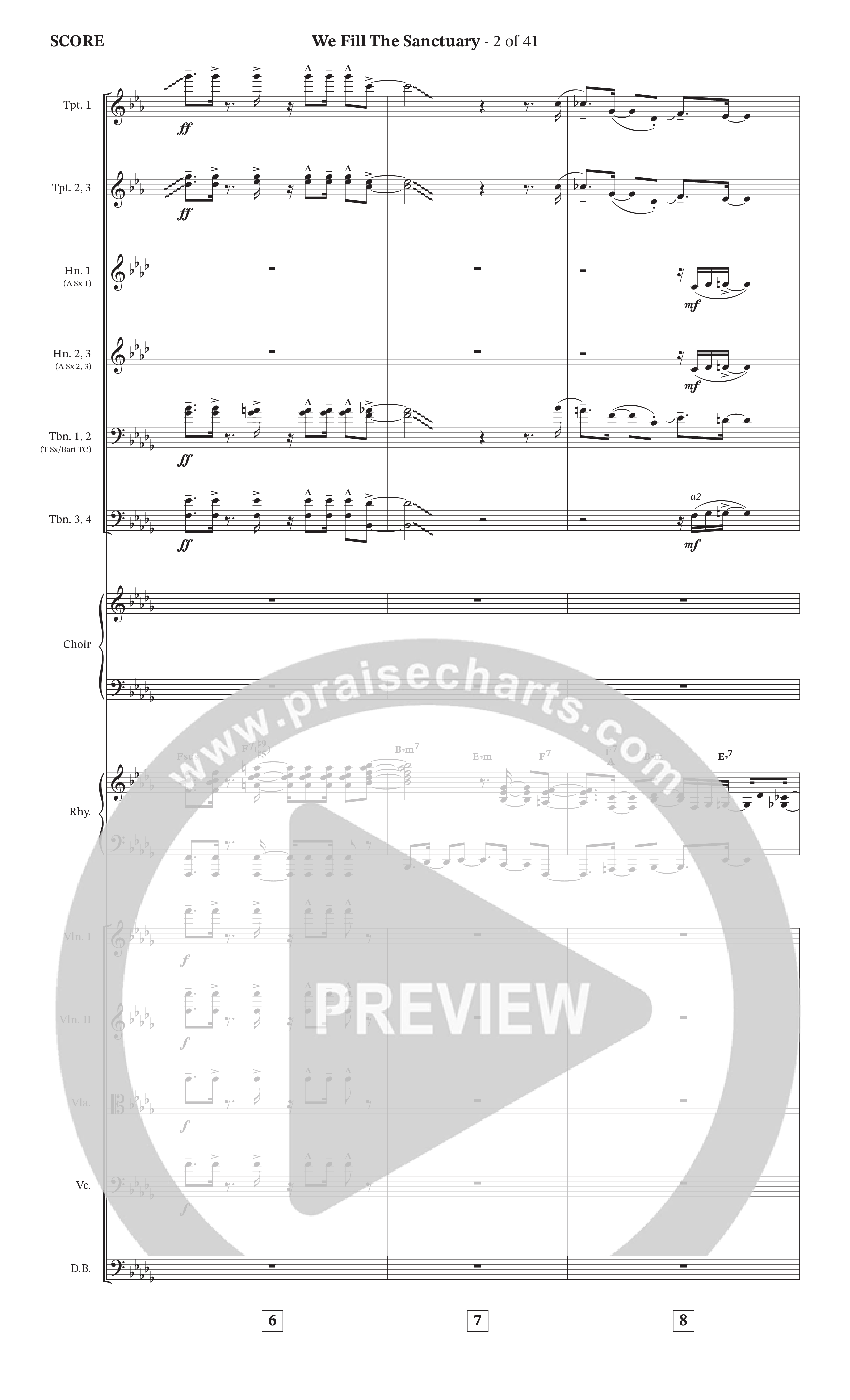 We Fill The Sanctuary (Choral Anthem SATB) Orchestration (The Brooklyn Tabernacle Choir / Arr. Jason Webb / Orch. Chris McDonald)