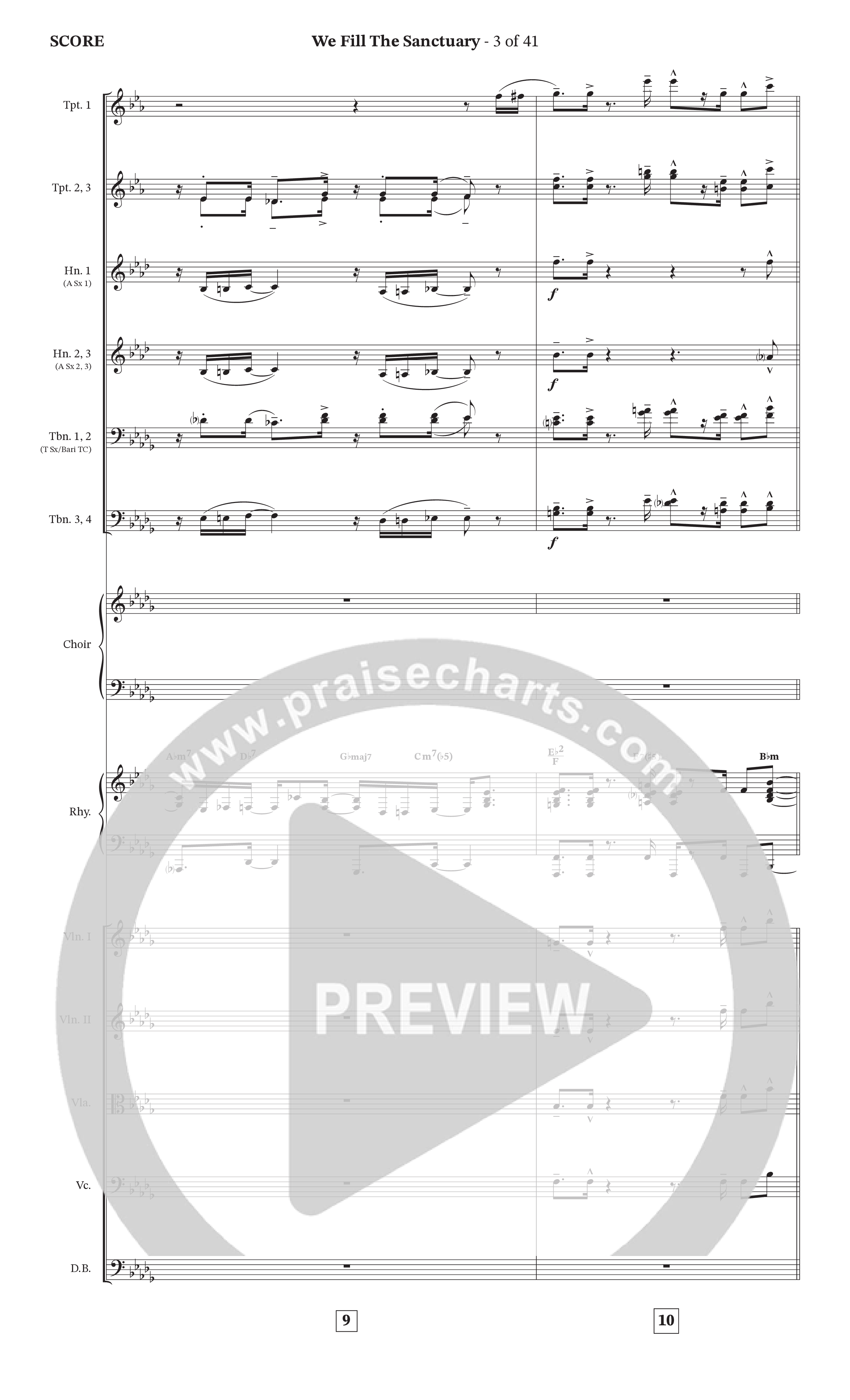 We Fill The Sanctuary (Choral Anthem SATB) Orchestration (The Brooklyn Tabernacle Choir / Arr. Jason Webb / Orch. Chris McDonald)