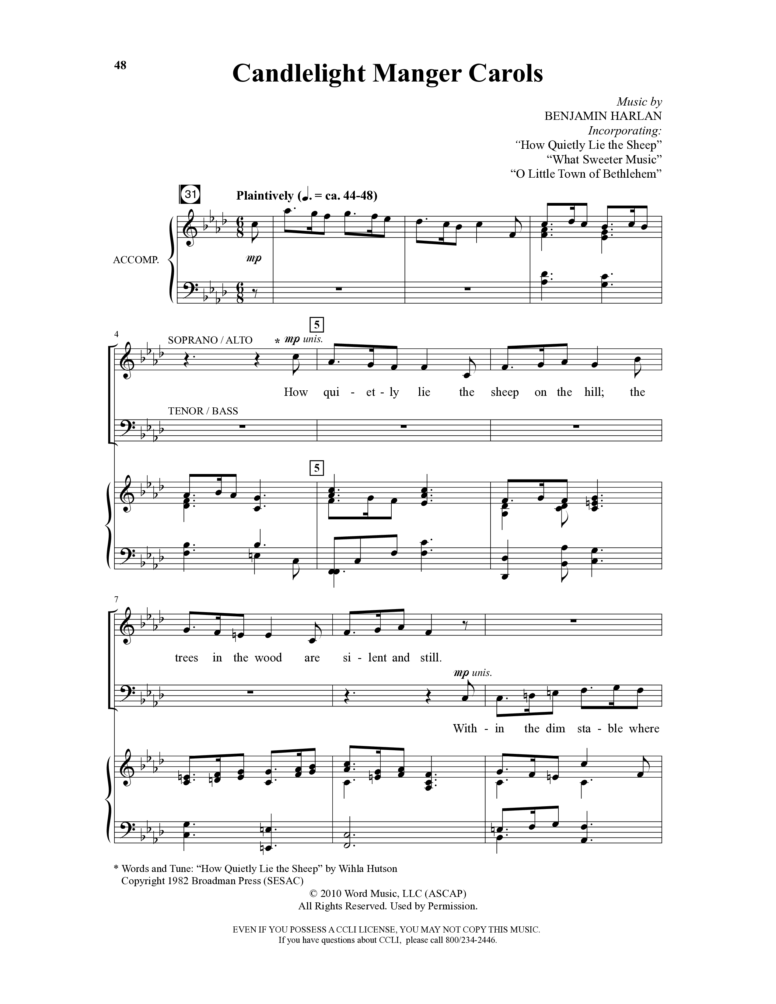 The Sounding Joy (9 Song Choral Collection) Song 6 (Piano SATB) (Arr. Benjamin Harlan / Arr. Bryan Jeffery Leech / Orch. Bruce Greer)